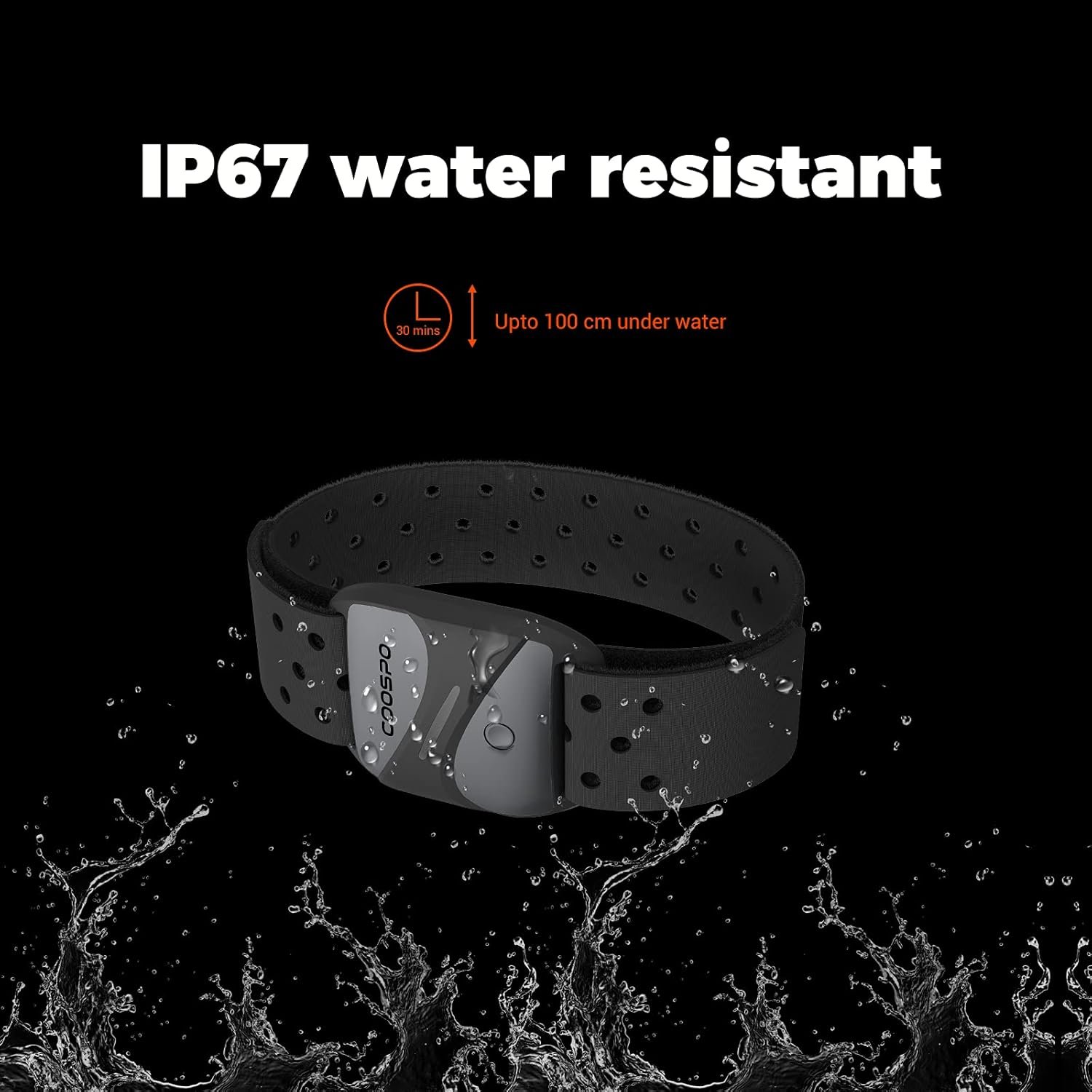 COOSPO Heart Rate Monitor Armband HW807, Bluetooth 5.0 ANT+ HRM with HR Zone LED Indicator, Tracking Heartbeat HRV for Fitness Training, Work with Peloton/Polar/Wahoo/Strava/DDP Yoga - Image 6