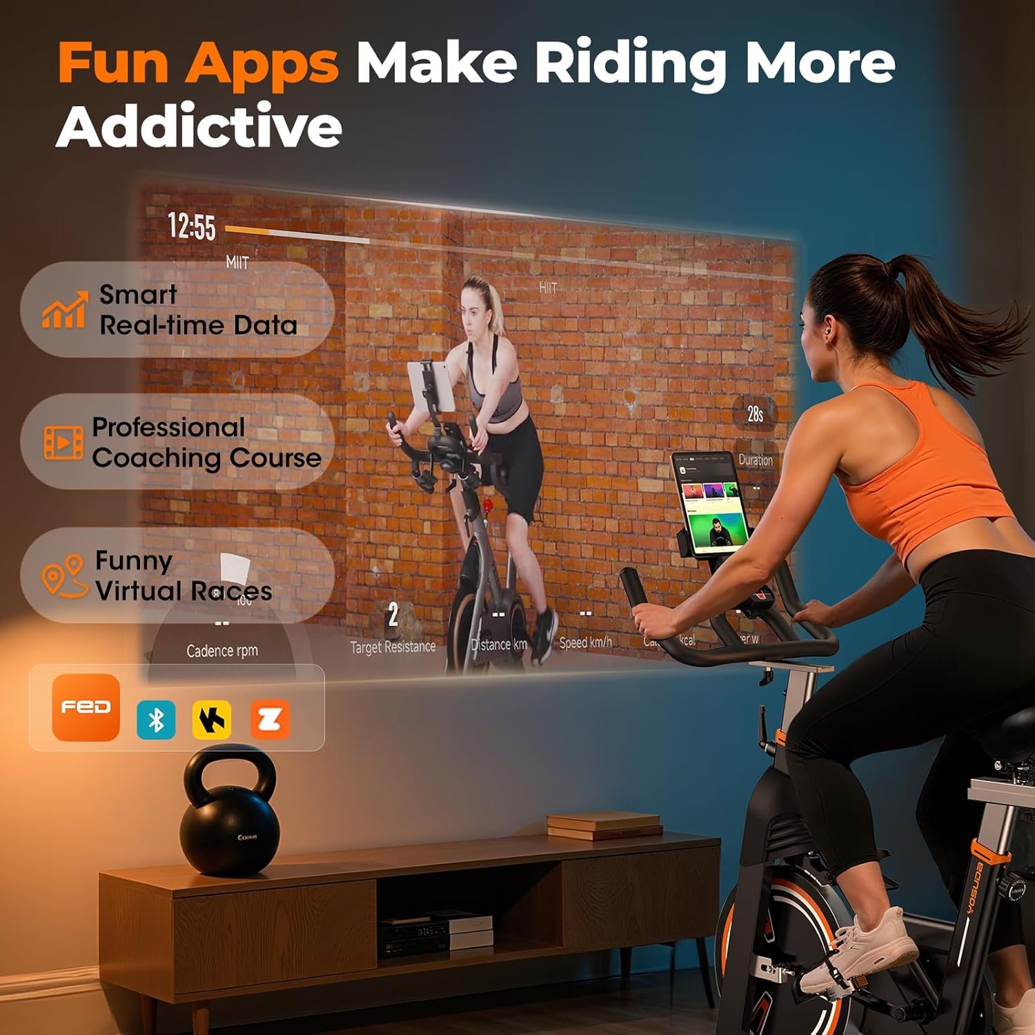 YOSUDA PRO Magnetic Exercise Bike 350 lbs Weight Capacity - Indoor Cycling Bike Stationary with Comfortable Seat Cushion, Silent Belt Drive - Image 5