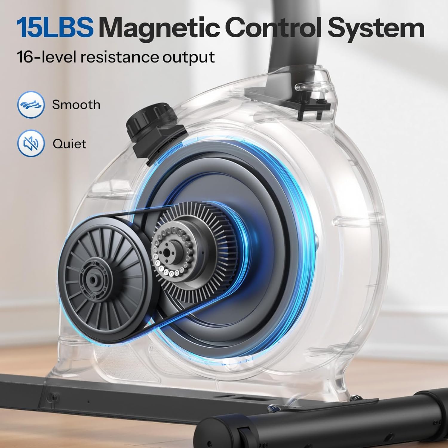 Niceday Recumbent Exercise Bike, Recumbent Bike for Home, Recumbent Stationary Bike 400LBS Weight Capacity, Magnetic Recumbent Bike with Smart APP, LCD Monitor, Heart Rate Handle - Image 3