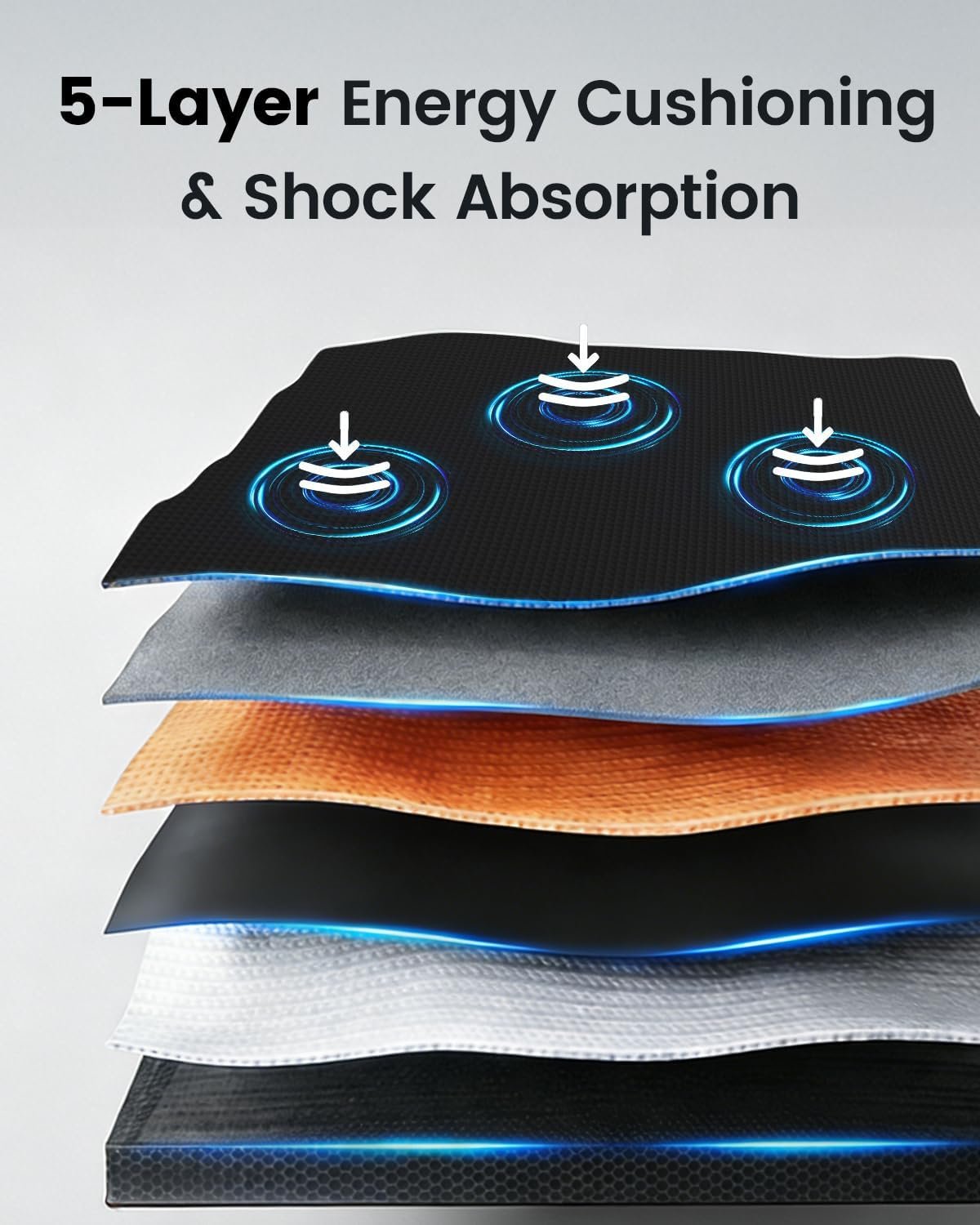 Yagud Walking Pad, Walking Pad Treadmill for Home Office, Portable Under Desk Treadmill with Remote Control and LED Display, Walking Jogging Running Machine - Image 9
