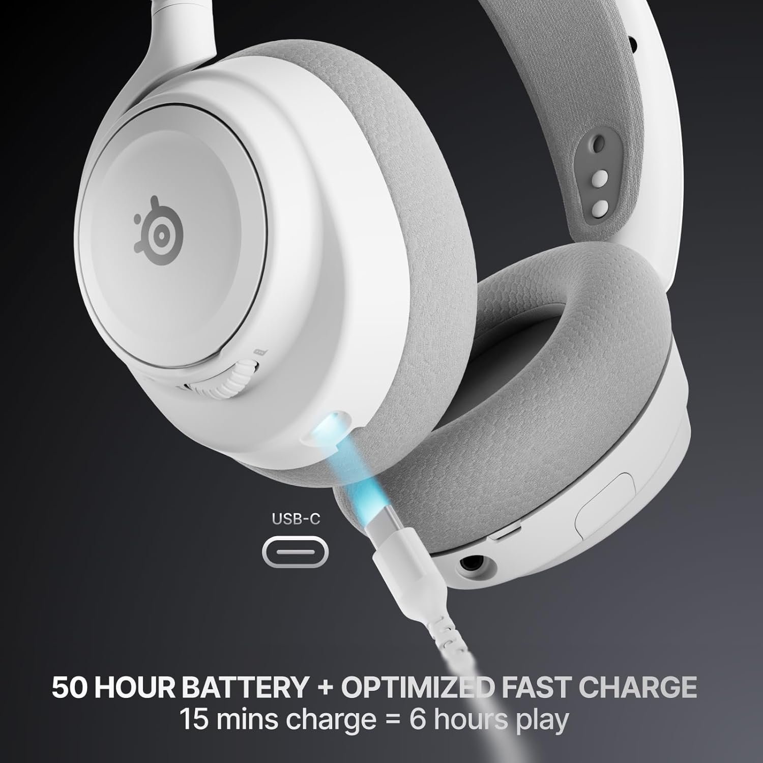 SteelSeries Arctis Nova 7 Wireless Gen 2 Gaming Headset - Real-Time App Control, 50+ HR Play, Neodymium Drivers, Mix 2.4GHz/Bluetooth, PC, PS5, PS4, Switch 1/2, Mobile - White - Image 5