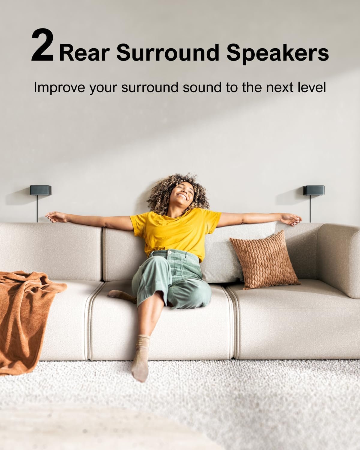 ULTIMEA 7.1ch Soundbar with Wireless Subwoofer, Virtual Surround Sound System for TV, App Control, 410W Peak Power, Sound bar for TV, 4 Wired Surround Speakers, Home Theater Sound System Poseidon D70 - Image 6