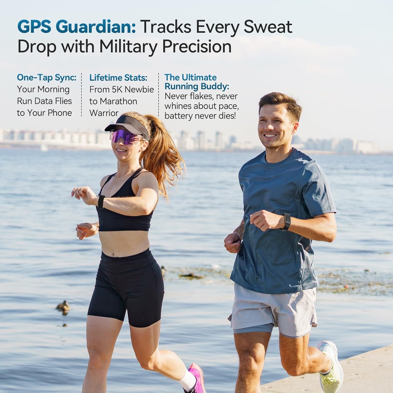 EnergyPort Fitness Tracker,Wearable Health Smart Bracelet Band with Blood Oxygen 170+ Sport Mode 60-Day Battery,Lifetime Membership,Activity Tracking Heart Rate Sleep Monitor for Android iOS,2 Bands - Image 2