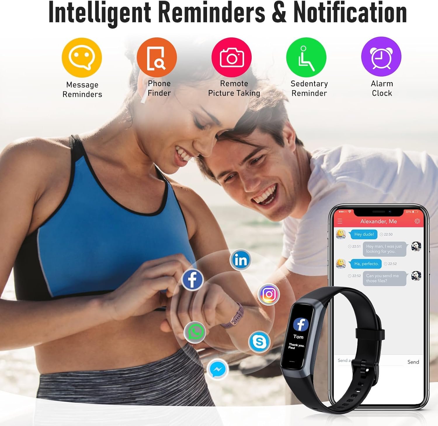 Zeacool Fitness Tracker with 24/7 Heart Rate, Blood Oxygen Blood Pressure Sleep Monitor, Activity Trackers 5 ATM Waterproof,Step Calorie Counter Pedometer Health Smart Watch for Women Men - Image 4
