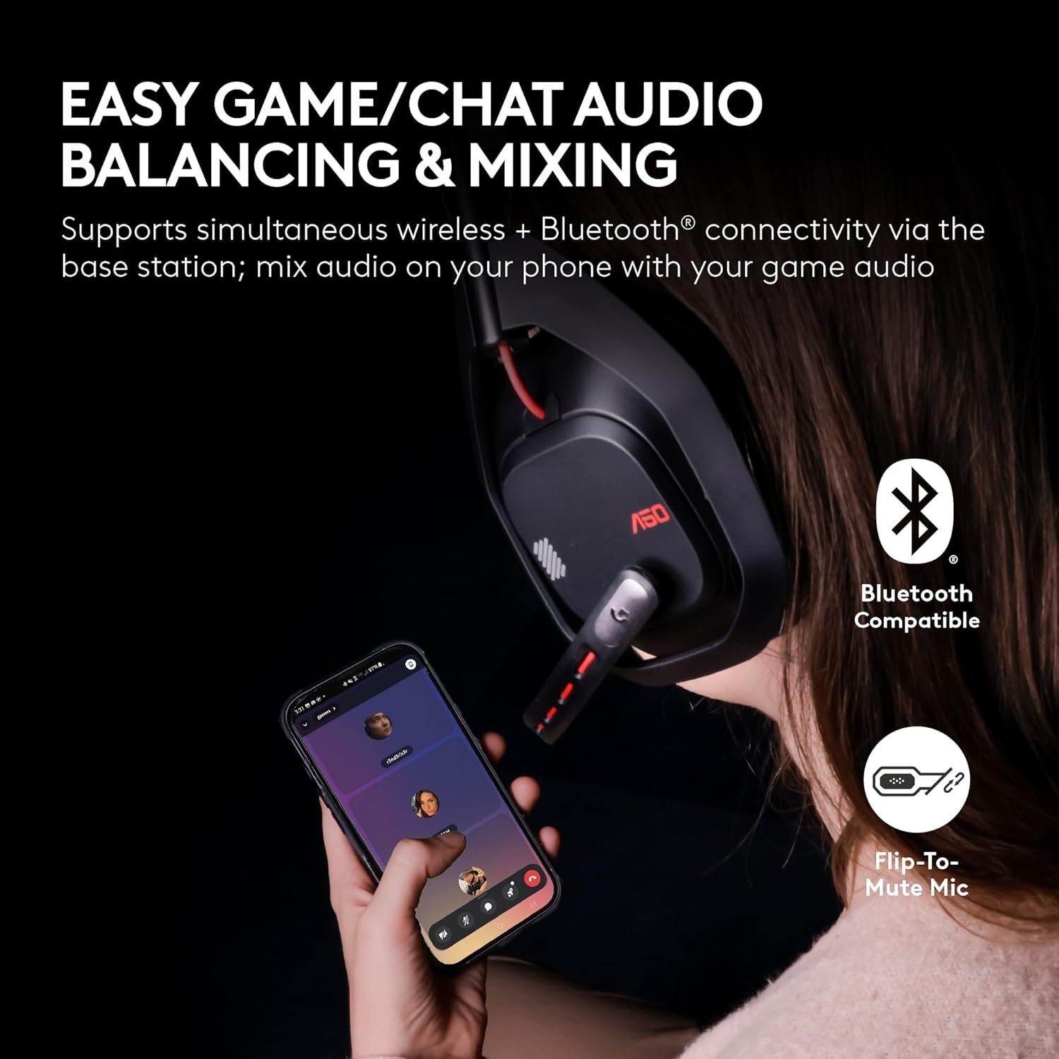 Logitech G Astro A50 Multi-Platform Wireless Gaming Headset + Base Station for PS5/Xbox/PC: PLAYSYNC Audio Switcher, - Image 4
