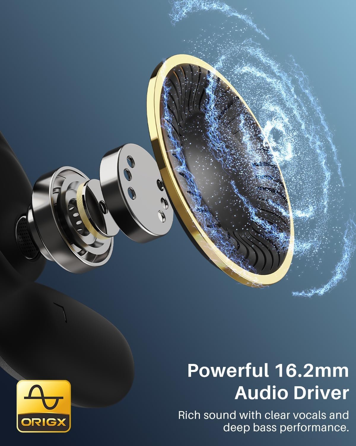 TOZO Real-Time AI Translation Earbuds, 80H Playtime Translator Ear Buds, Digital Display, AI Clear Calls, Comfortable Wear Open Ear Earbuds, AI Bluetooth Headphone for Travel Meeting Learning, Black - Image 5