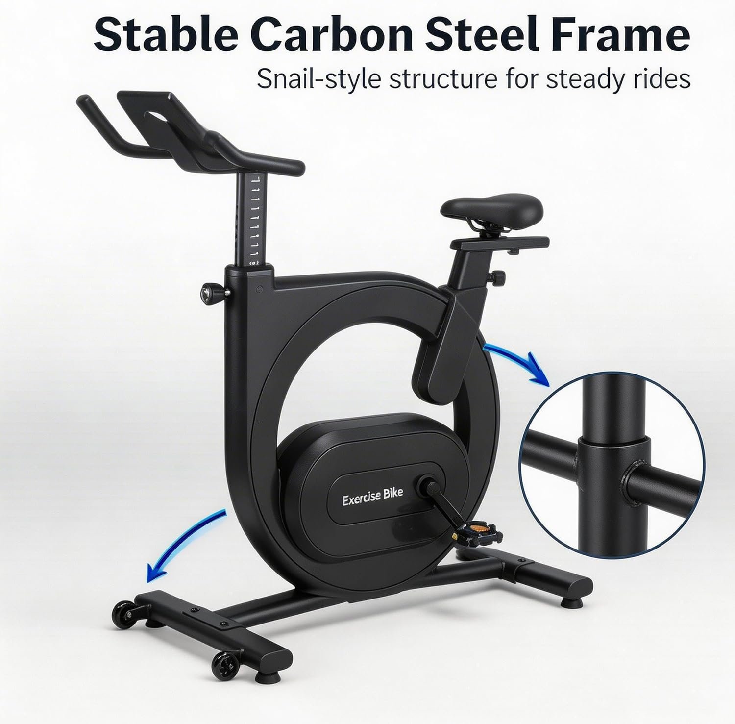 Exercise Bike for Home, Stationary Bike with 32-Level Magnetic Resistance, Indoor Cycling Bike with Adjustable Seat, LED Monitor, Smart Workout App, 300 Lb Capacity - Image 7