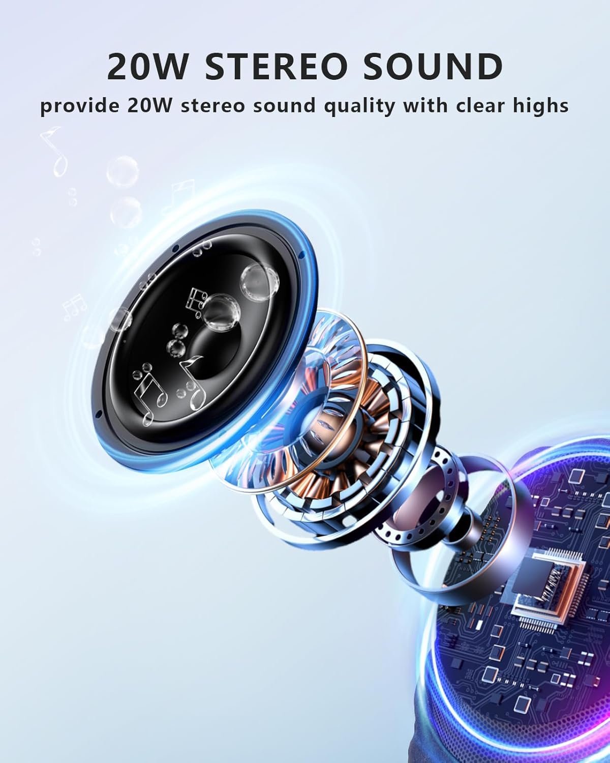 Outdoor Speakers Bluetooth Waterproof Patio TWS Connection Outdoor Bluetooth Speakers Wireless Solar Powered and Rechargeable Rock Speaker for Patio Pool,Backyard (Black, 2 Pack) - Image 2