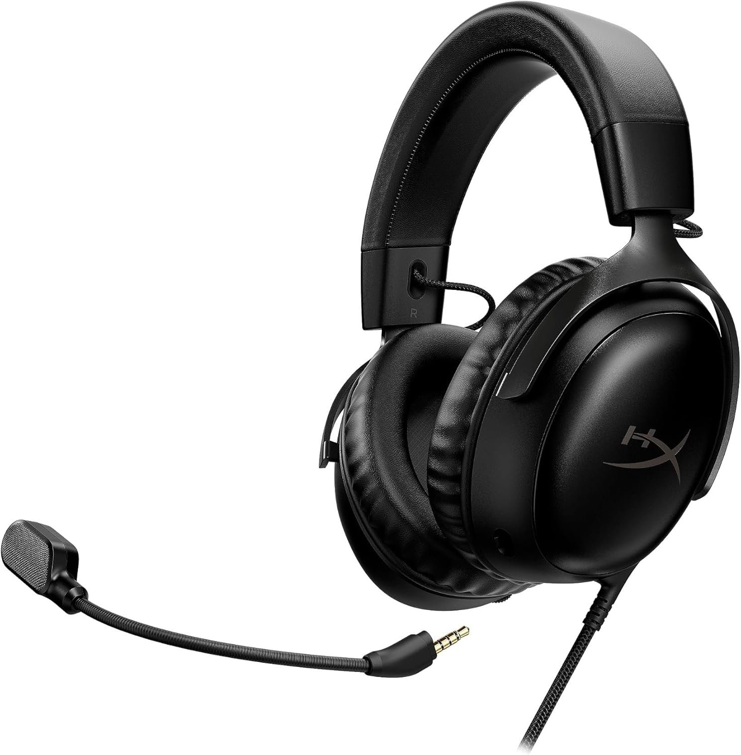 HyperX Cloud III – Wired Gaming Headset, PC, PS5, Xbox Series X|S, Angled 53mm Drivers, DTS Spatial Audio, Memory Foam, Durable Frame, Ultra-Clear 10mm Mic, USB-C, USB-A, 3.5mm – Black - Image 9
