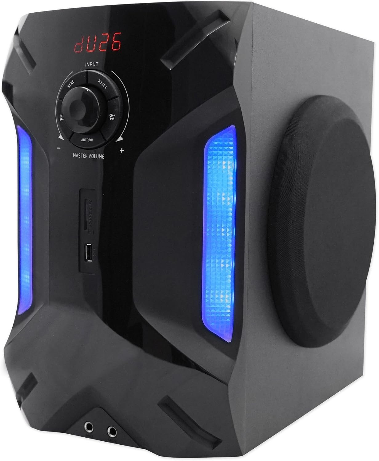 Rockville HTS56 1000W 5.1 Channel Home Theater System, Bluetooth, USB, 8" Subwoofer, LED Light Effects, Remote Control, Optical Input, for Movies, Music & Karaoke - Image 6