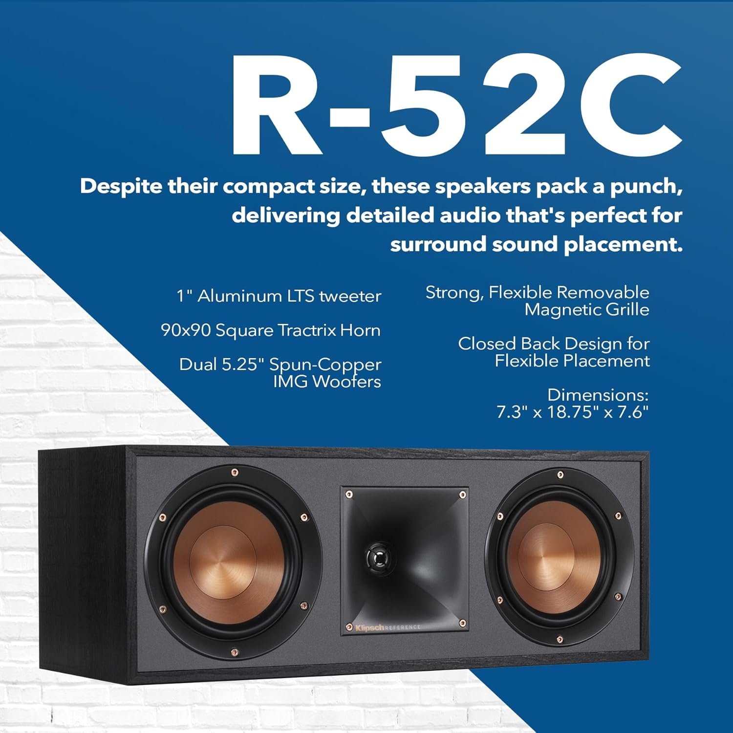 Klipsch Reference 5.2 Home Theater System, Bundle 2X R-625FA Floorstanding 2X R-12SW Subwoofer, R-52C Center, R-41M Bookshelf Speakers, and Yamaha RX-A2AB 7.2-Channel AV Receiver - Image 3