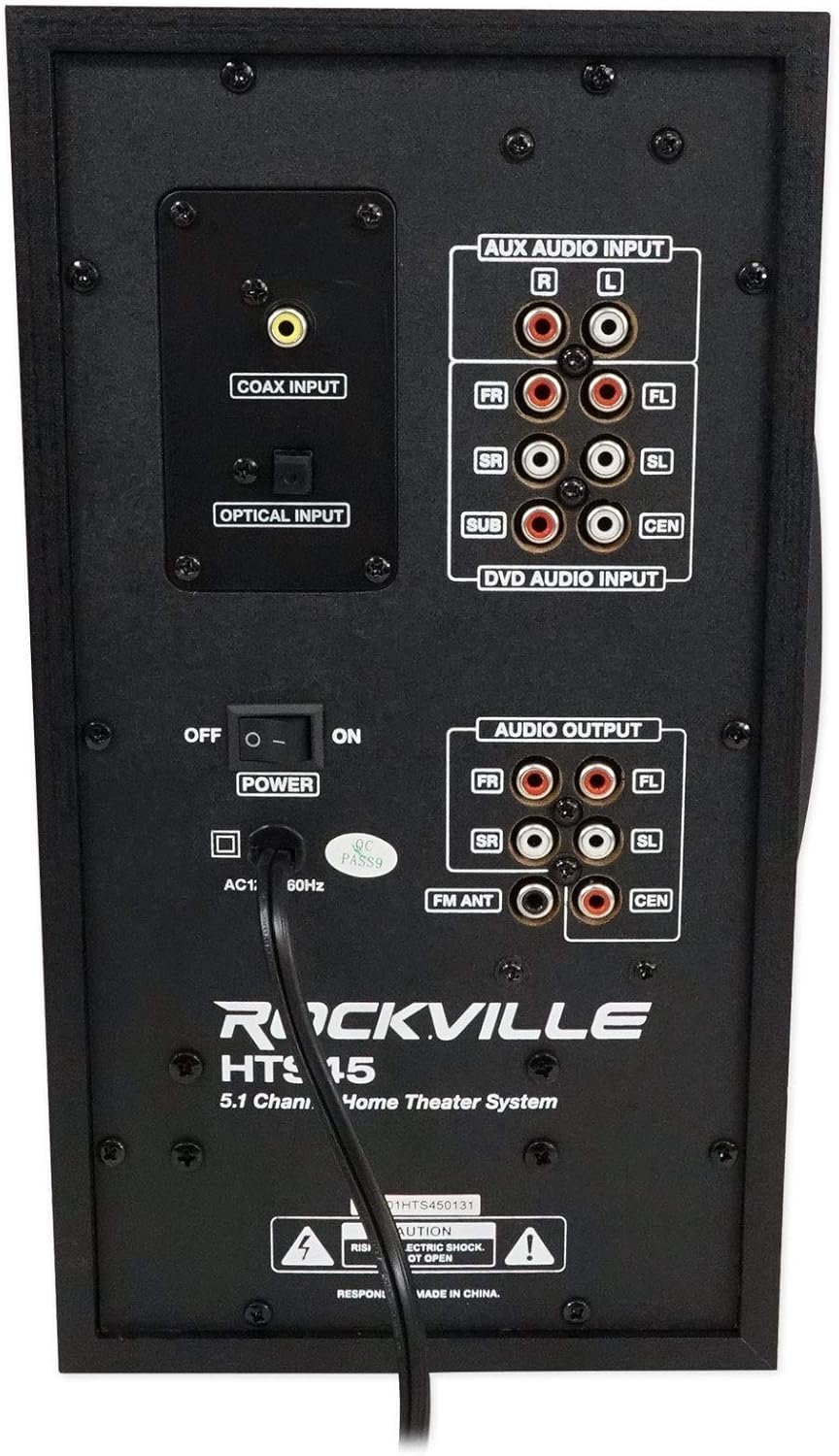 Rockville HTS45 800w 5.1 Channel Home Theater Audio System, Bluetooth Connectivity, USB/SD Playback, Wall-Mountable Speakers, for Home Entertainment - Image 6