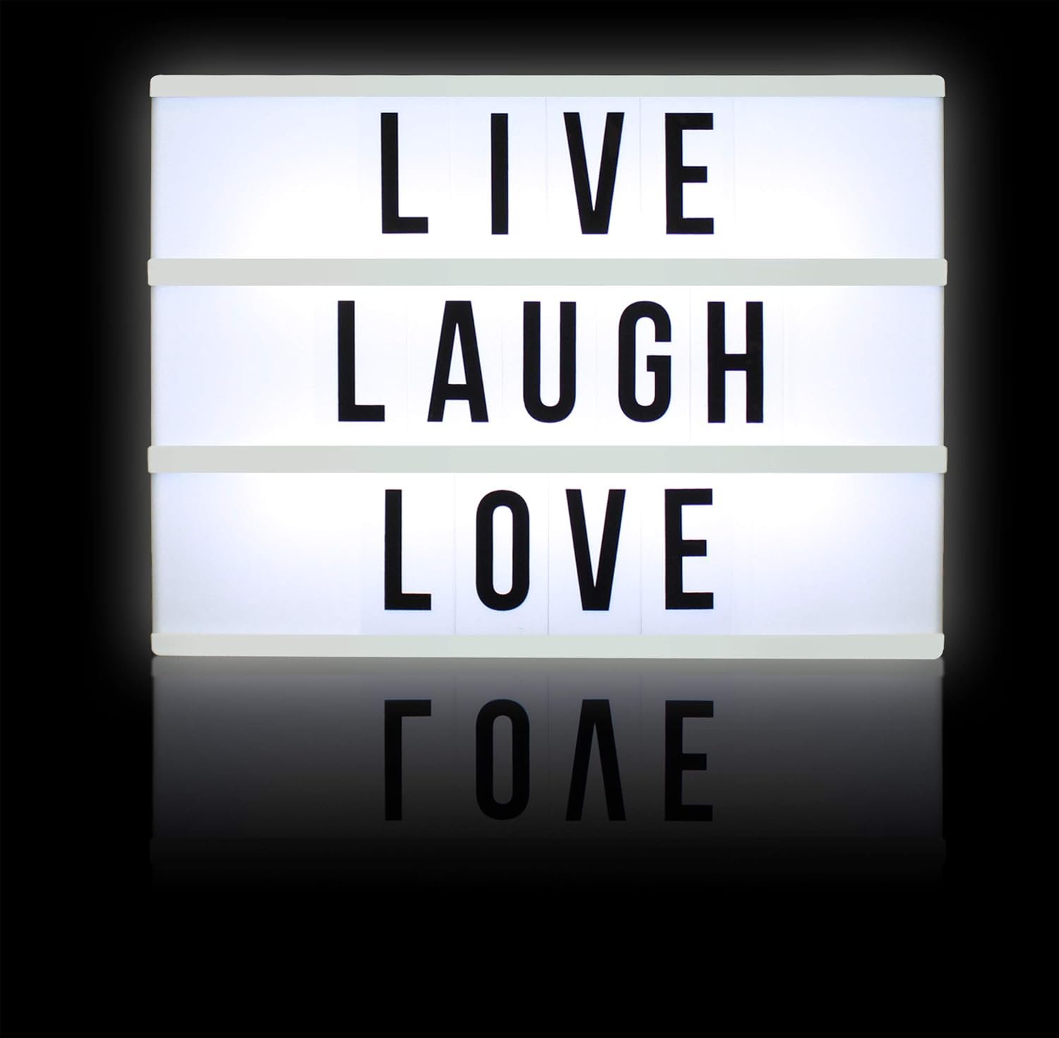 Northpoint Cinema Style 10-LED Home Decor Large Light Box with 109 Letters and Characters, Wall Mounted or Tabletop, Battery or USB Powered, White - Image 3