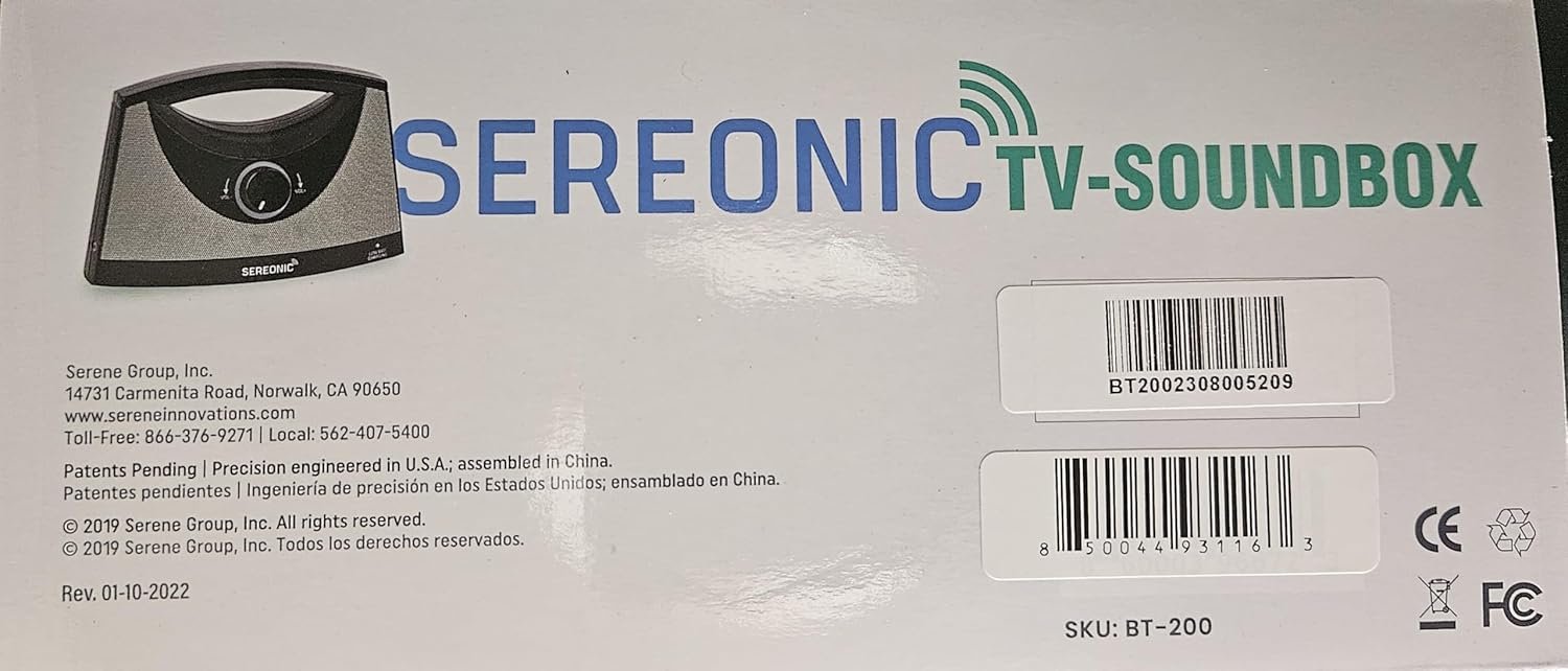 SEREONIC Portable Wireless Speakers for Smart TV - Ideal for TV Watching Without The Blaring Volume - Designed for Hard of Hearing, Elderly, and Seniors - 100ft Range - Image 6