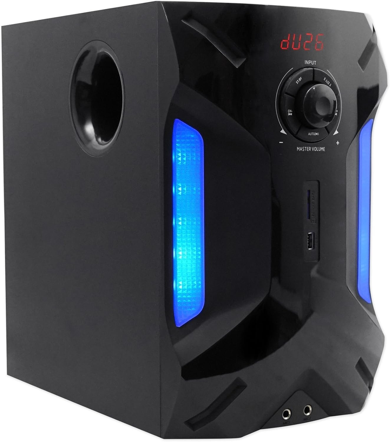 Rockville HTS56 1000W 5.1 Channel Home Theater System, Bluetooth, USB, 8" Subwoofer, LED Light Effects, Remote Control, Optical Input, for Movies, Music & Karaoke - Image 5