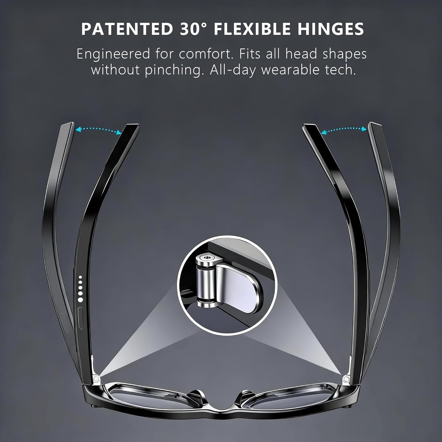 EarlySincere 4K AI Smart Glasses with Photochromic Lenses, Integrated ChatGPT AI Model, Real-Time Translation, HD Video Recording, Long Battery Life, Bluetooth 5.4 Wireless - Image 3