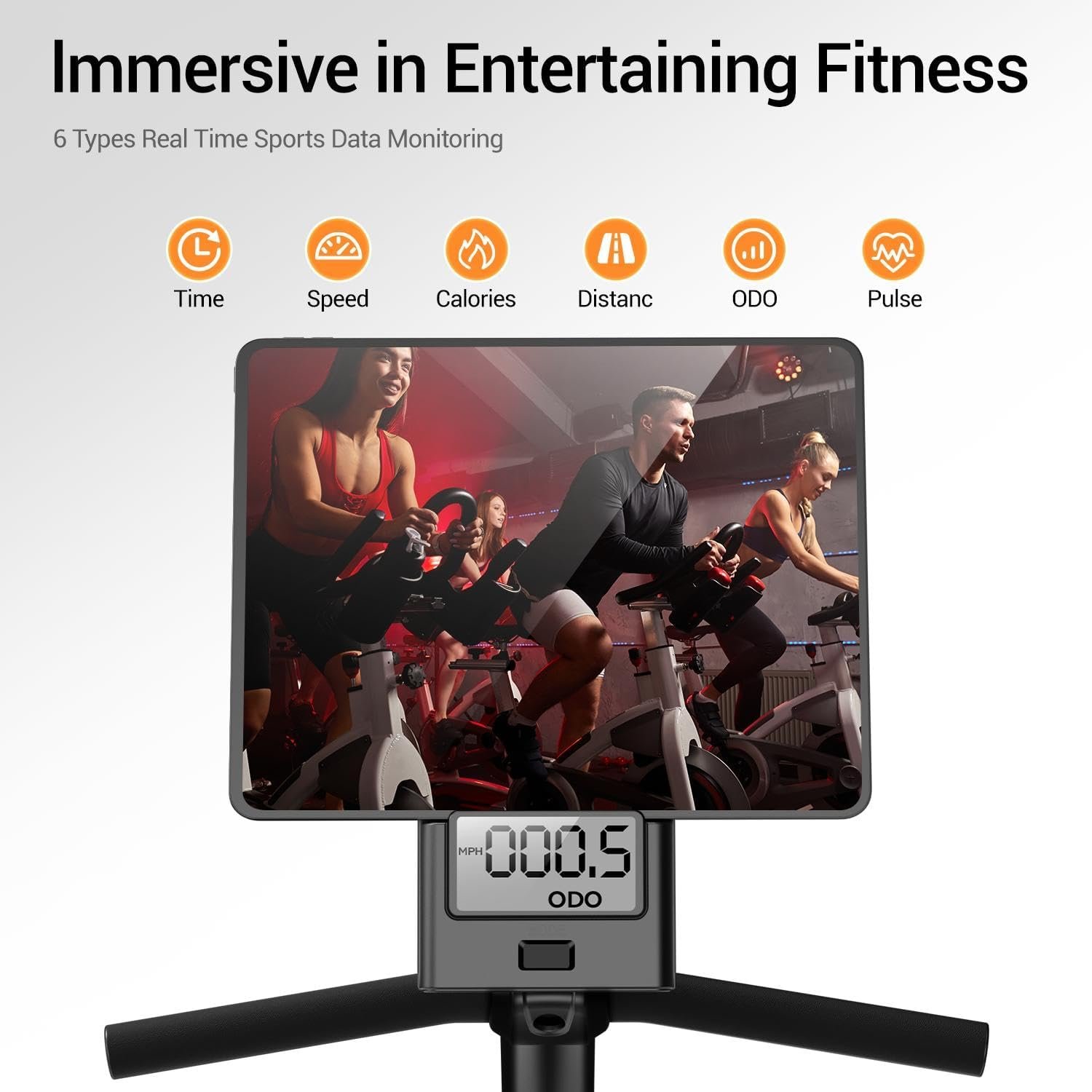 CURSOR FITNESS Recumbent Exercise Bike, 16-Level Magnetic Resistance Stationary Bike for Home workout with Pulse Sensors, Adjustable Seat & Back - Image 7