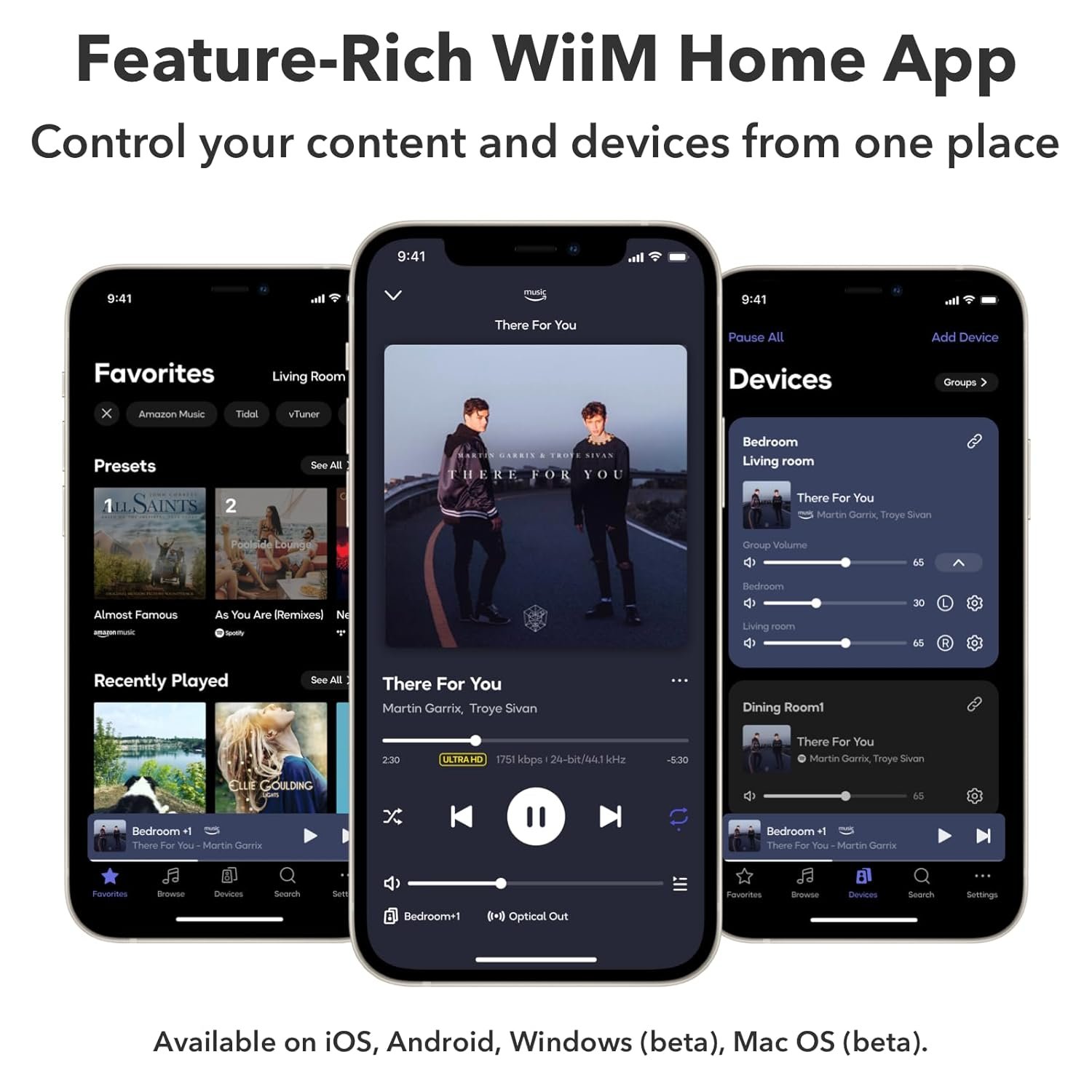 WiiM Amp: Multiroom Streaming Amplifier | Compatible with AirPlay, Google Cast, Alexa | HDMI, Voice Control | Stream from Spotify, Amazon Music, Tidal & More | Space Gray - Image 6