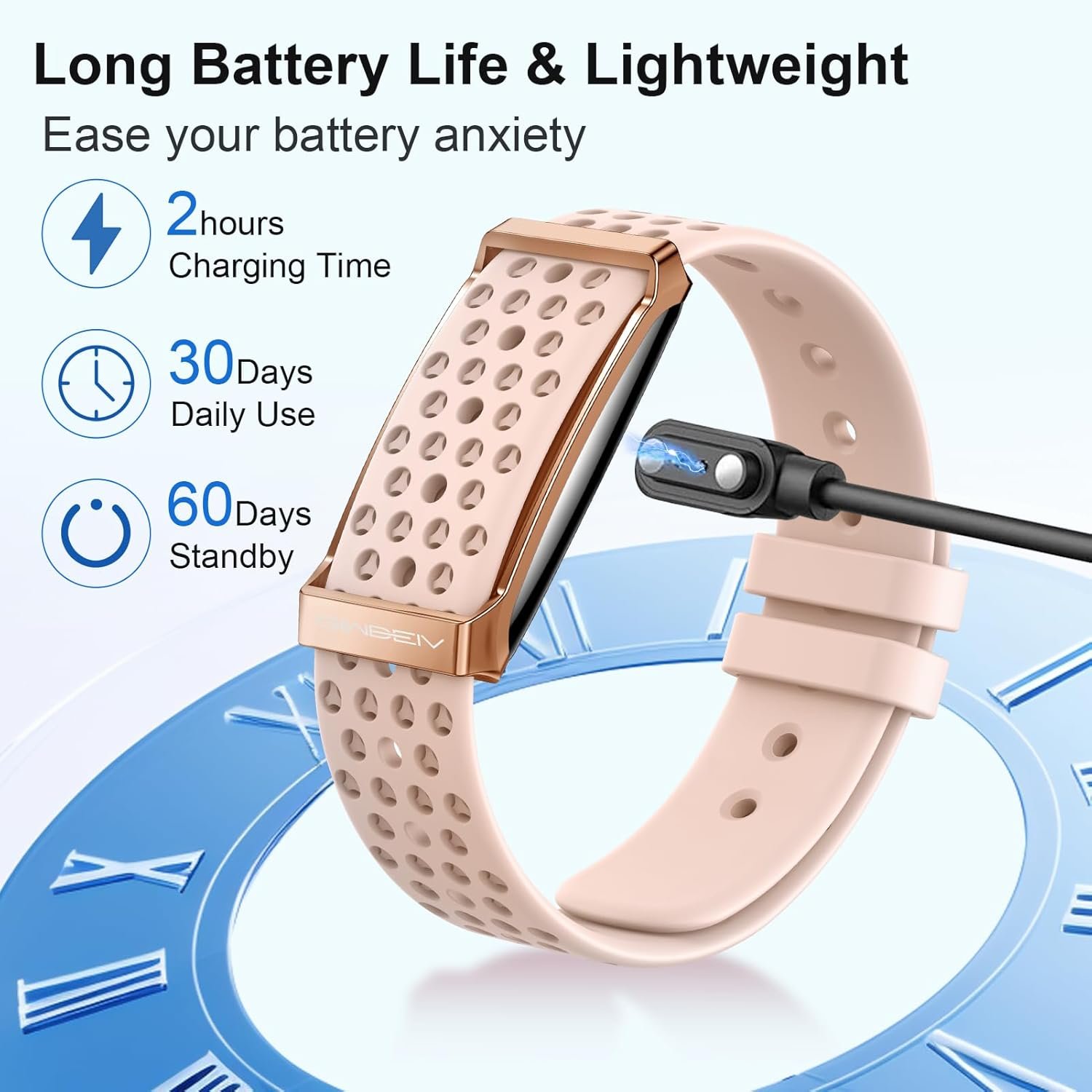 Smart Bracelet, Health Activity Fitness Trackers with Heart Rate Sleep Monitor, 24/7 Blood Oxygen/Calorie/Stress/Step Tracker, Health Fitness Bands, 170+ Sports Modes Smart band with Free APP, 2 Bands - Image 5