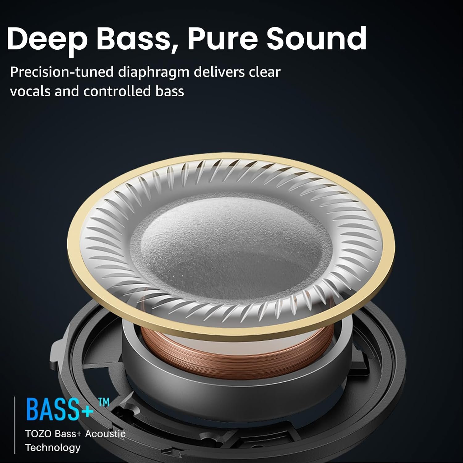 TOZO A1 Wireless Earbuds Bluetooth 5.3 Light Weight in Ear IPX5 Waterproof Headphones 2 Mic for AI Calls, Immersive Premium Sound Bass Headset with Charging Case, 32 Presets EQ Customization via App - Image 2