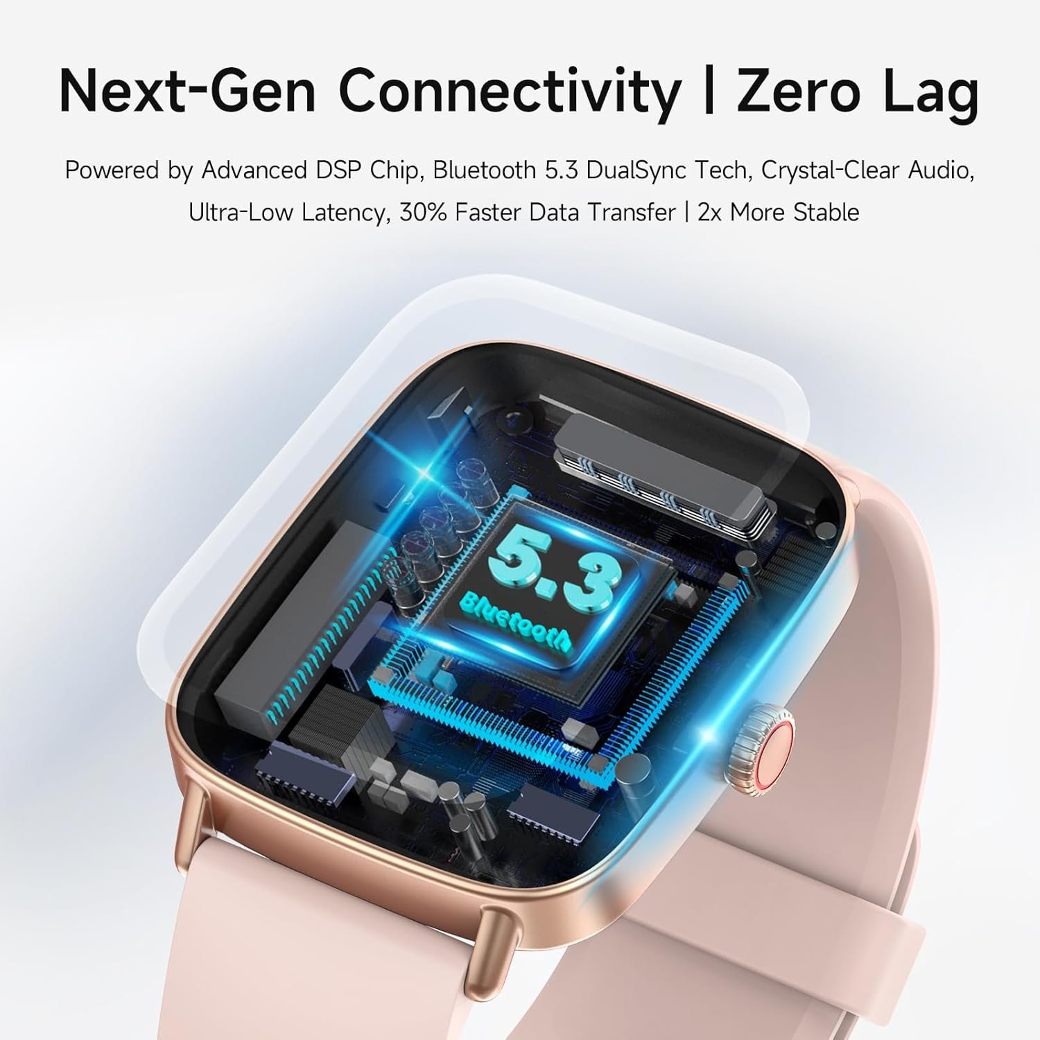 Smart Watch for Women, 1.85" HD Smartwatch Compatible iPhone/Samsung/Android (Answer/Make Calls), 100+ Sport Modes Fitness Tracker with Heart Rate/Sleep/SpO2 Monitor, IP68 Waterproof, with 2 Bands - Image 5