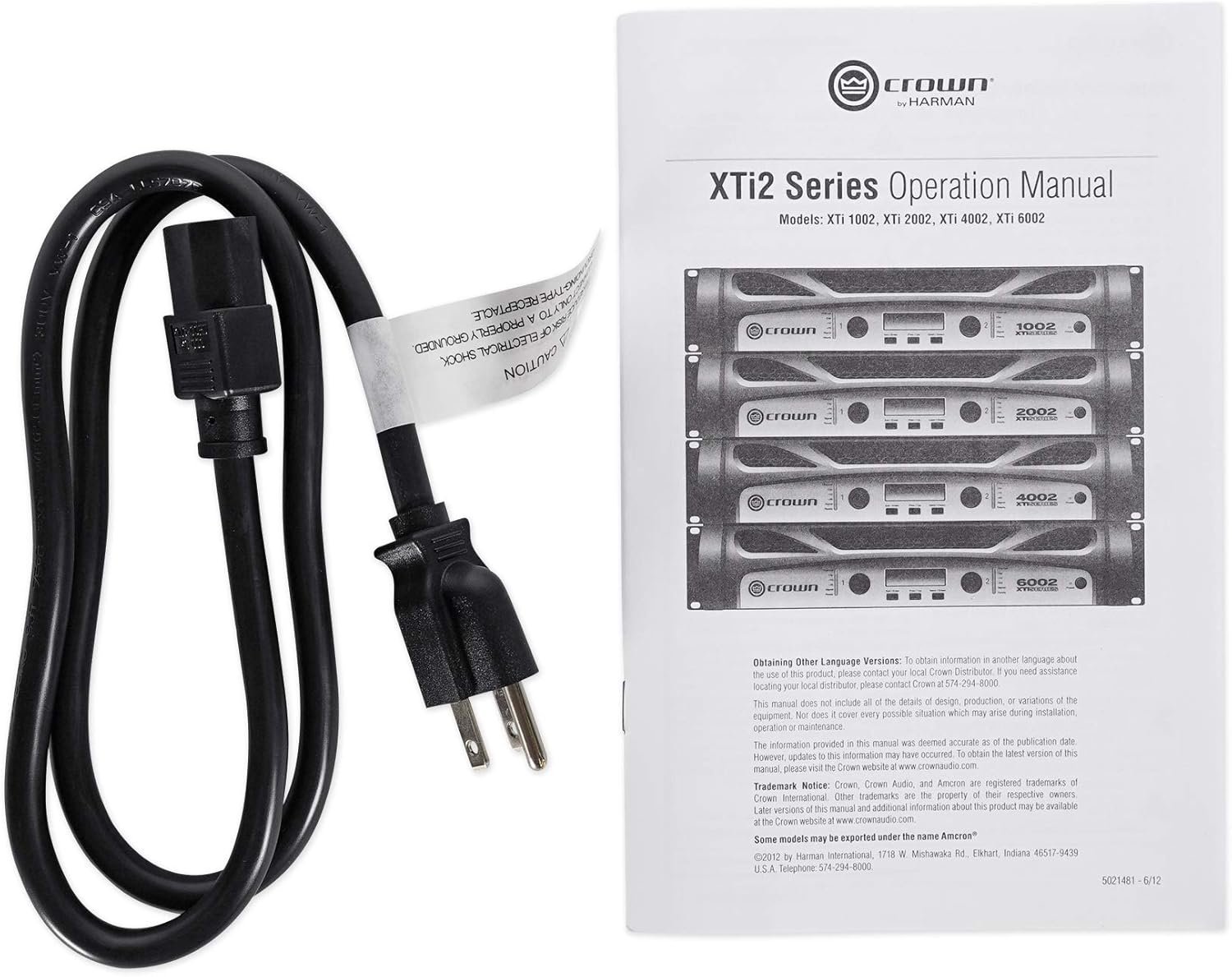 Crown XTi1002 Two-channel, 1400-Watt at 4Ω Bridged, 500-Watt at 4Ω Dual, Professional Power Amplifier. Black and Gray - Image 4