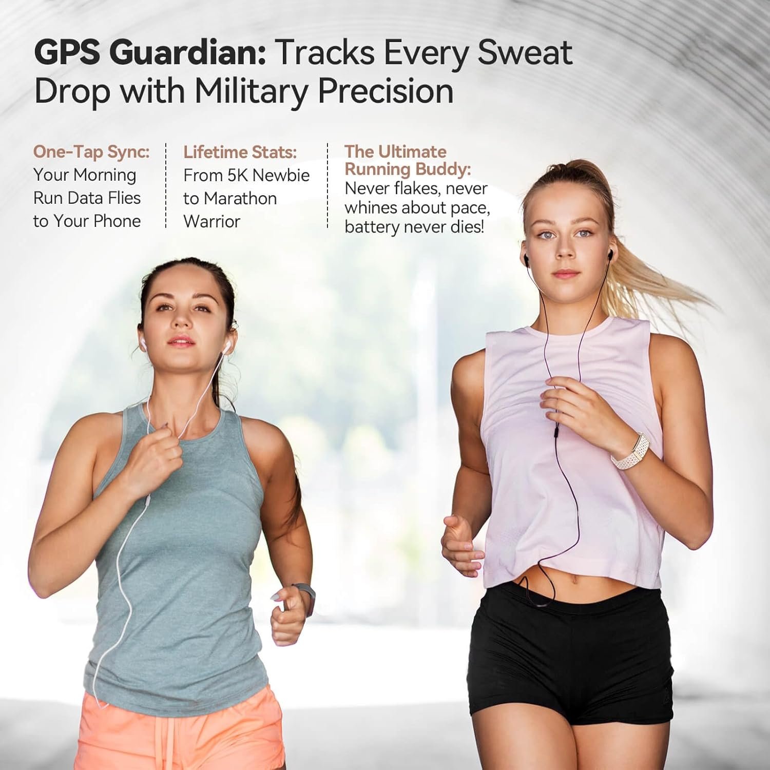 EnergyPort Smart Bracelet with Blood Oxygen/Blood Pressure Monitor, 60-Day Battery Health Fitness Tracker with 2 Bands,Lifetime Membership,Activity Tracking Heart Rate Sleep Monitor for Android iOS - Image 2
