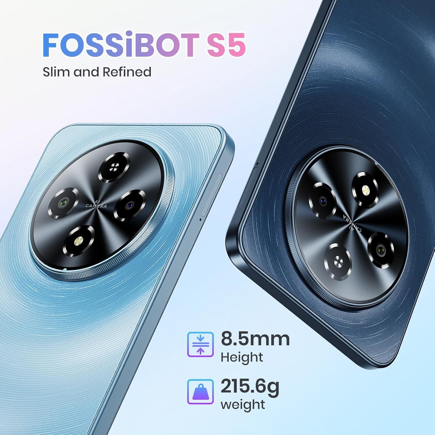 FOSSIBOT S5 Android 15 Cell Phone(2026), 16GB+128GB/2TB Unlocked Phone, 6.88" Display Smartphones, 6000mAh Battery 4G Dual Sim Mobile Phones, 13MP+8MP Camera, Gemini Al Octa-core Chipset/GPS/BT5.0 - Image 7