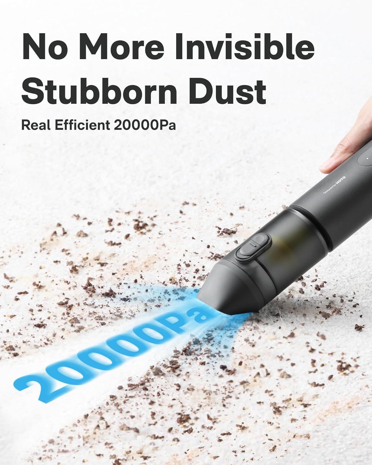 HOTO Handheld Car Vacuum Cleaner Cordless, 4-in-1 Portable Mini Vacuum with 20000Pa Strong Suction, Electric Compressed Air Duster Blower for Car, Desk, Computer, Keyboard, Home, Office Cleaning - Image 2
