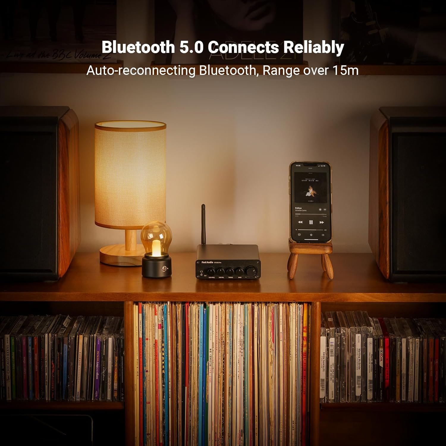 Fosi Audio Bluetooth Subwoofer Amplifier 2.1, BT30D Pro Subwoofer Amp with TPA3255 Chips 165W x2+350W & Bass Treble Control, 2.1 Channel Sub Amplifier for Desktop/Outdoor/Bookshelf Speakers - Image 3