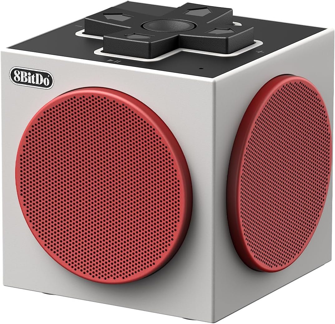 8BitDo Retro Cube 2 Speaker, Portable Bluetooth Speaker with Stereo Sound, Wireless Charging Dock, Bluetooth 5.3/2.4G/Wired USB Connections - N Edition - Image 2