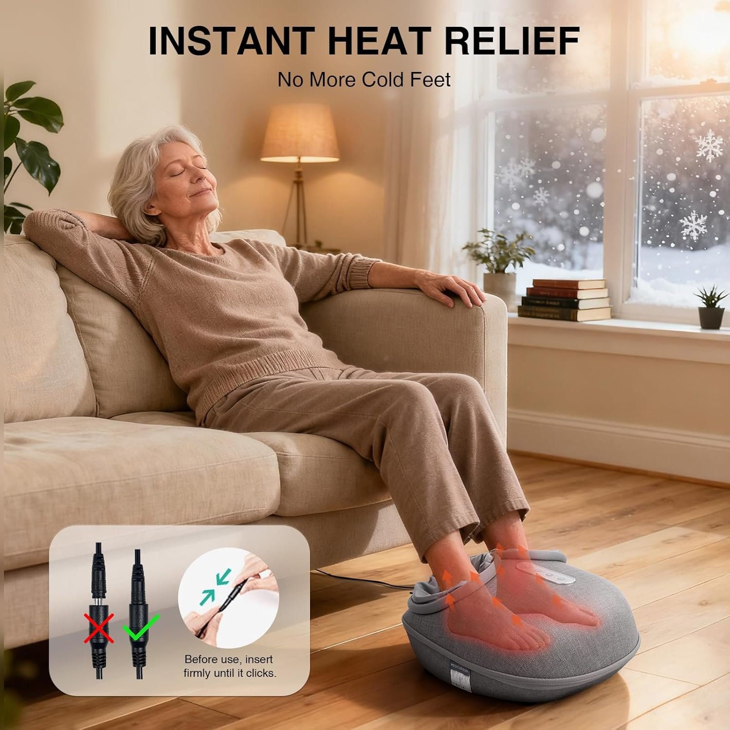 Medcursor Foot Massager with Heat - Mothers Day Gifts Shiatsu Deep Kneading, Delivers Relief for Tired Muscles and Plantar, Multi-Level Settings & Adjustable Intensity for Home, Gifts for Women Mom - Image 5
