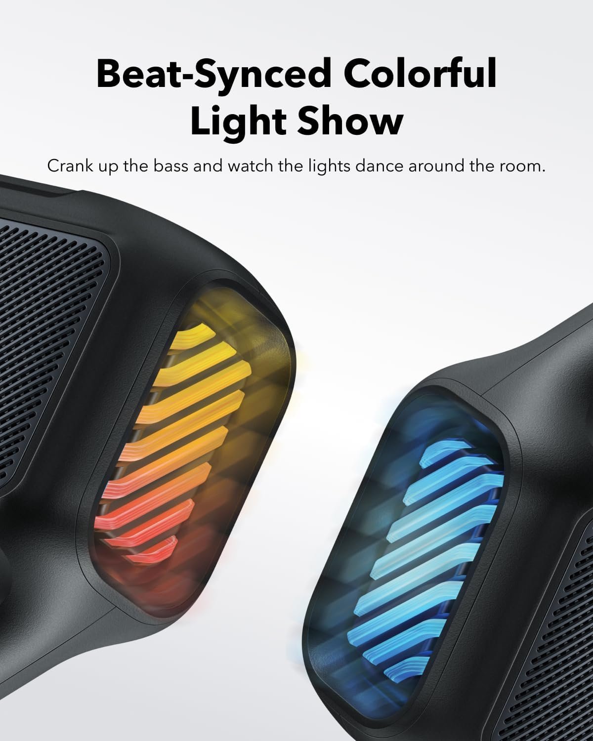Soundcore Boom 2 By Anker, Outdoor Speaker, 80W, Subwoofer, BassUp 2.0, 24H Playtime, IPX7 Waterproof, Floatable, RGB Lights, USB-C, Custom EQ, Bluetooth 5.3, Portable for Camping and Beach - Black - Image 4