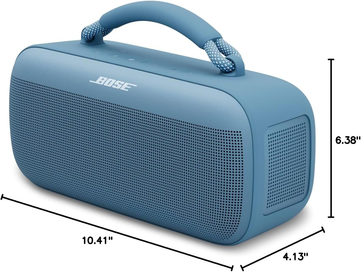 Bose SoundLink Max Bluetooth Speaker - Portable Wireless Party Speaker, IP67 Waterproof, Rope Handle, Up to 20 Hours of Playtime, USB-C, Built-in 3.5mm AUX Input, Blue Dusk - Image 8