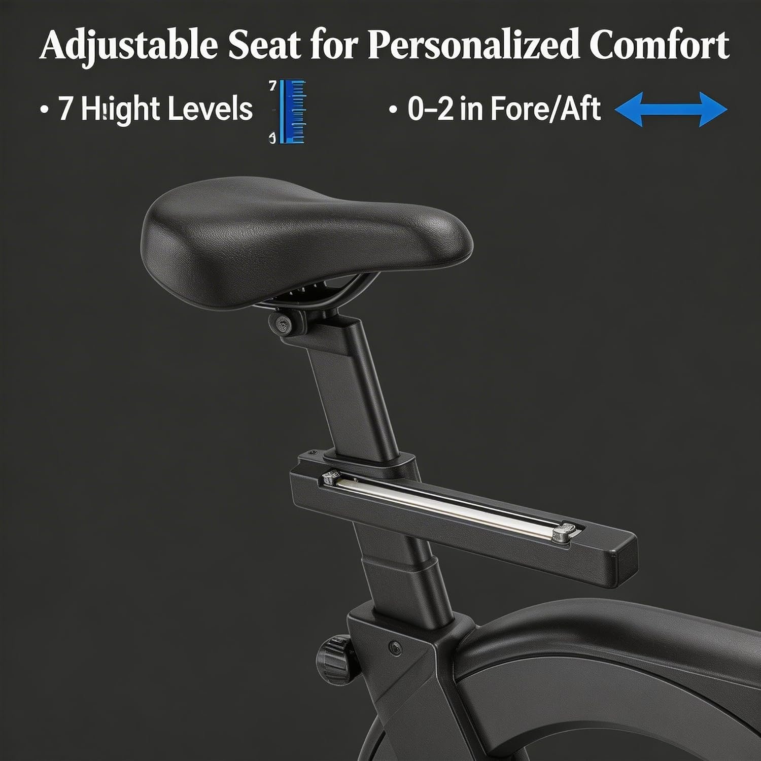 Exercise Bike for Home, Stationary Bike with 32-Level Magnetic Resistance, Indoor Cycling Bike with Adjustable Seat, LED Monitor, Smart Workout App, 300 Lb Capacity - Image 6