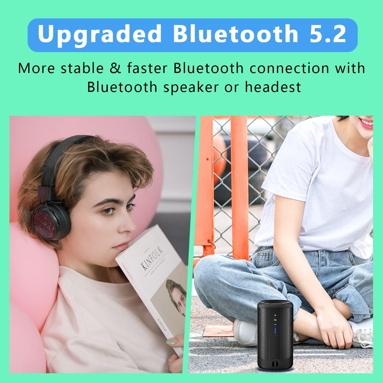 64GB MP3 Player with Bluetooth 5.2, AiMoonsa Music Player with Built-in HD Speaker, FM Radio, Voice Recorder, HiFi Sound, E-Book, Earphones Included - Image 4
