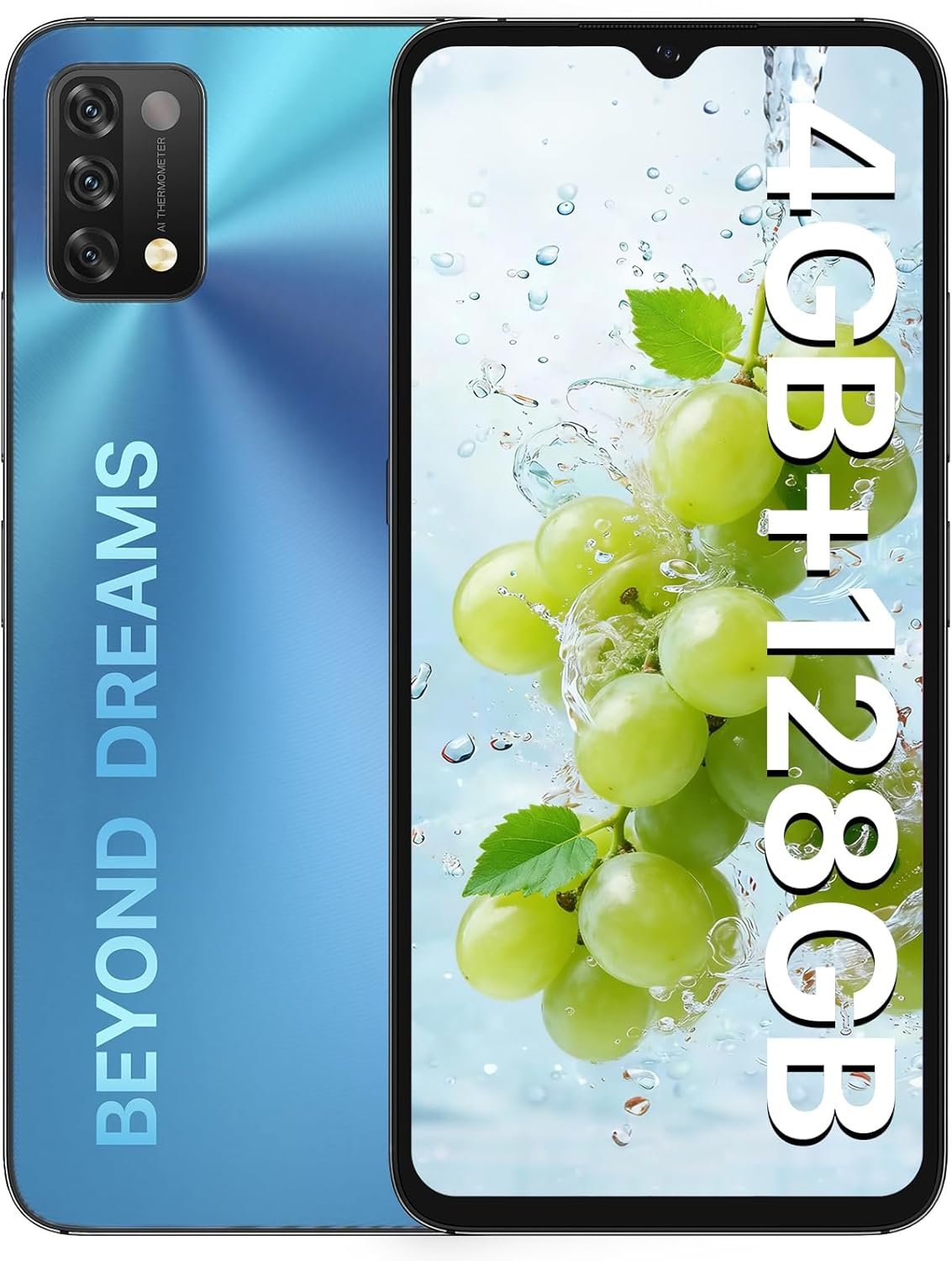 UMIDIGI A11 Unlocked Cell Phone, Helio G25, 4GB+128GB Expandable 256GB, 6.53 Inch FHD Touch Screen, AG Matte Glass Finish, 5150mAh Android 11 Smartphone, 16MP+8MP, Dual SIM 4G Volte, Al Face Unlock