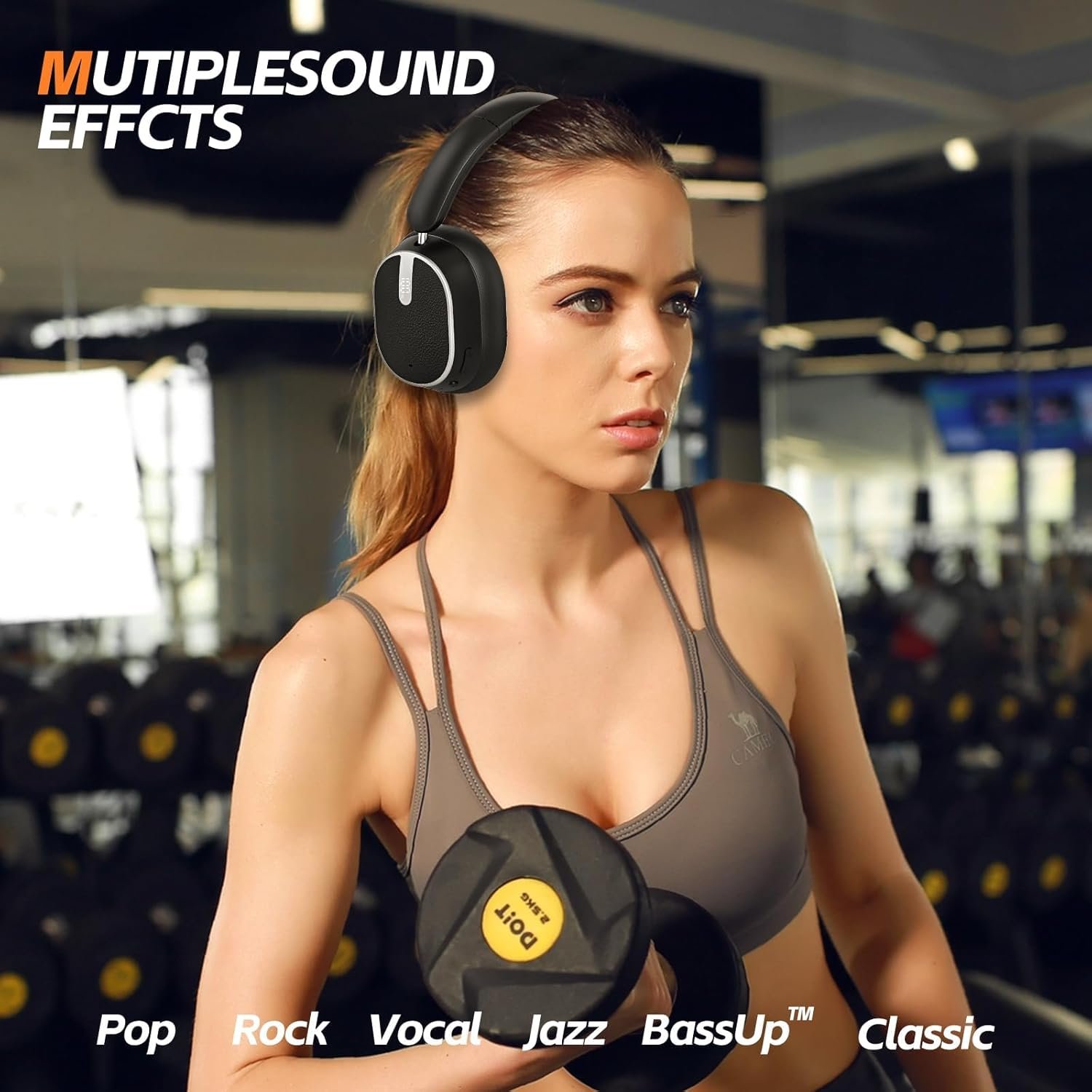 Hybrid Active Noise Cancelling Bluetooth Headphones,Bluetooth 6.0 Over Ear Wireless Headphones with 60H Playtime, Hi-Res Audio, Deep Bass, Memory Foam Ear Cups for Home Office Travel Black - Image 8