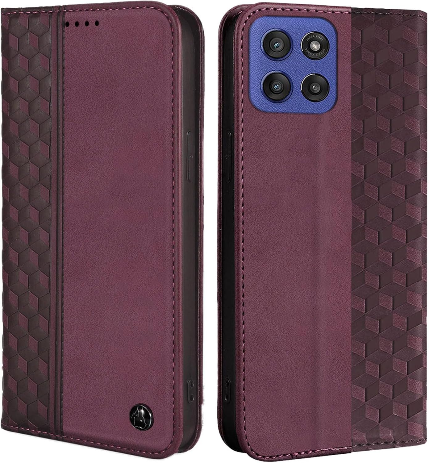 Wallet Case for Motorola Moto G 5G 2026/2025, Moto G Play 2026 6.7 inch - PU Leather Flip Cover with Card Holder Slots, Strong Magnetic Folio Kickstand Phone Case, Wine Red - Image 2