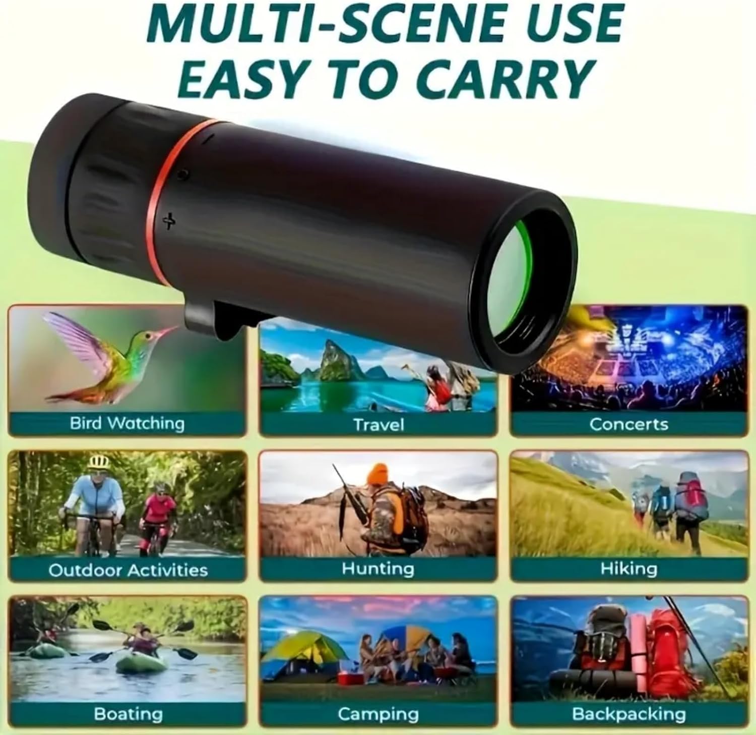 Monocular Compact Mini Telescope, Portable Handheld Mini Monocular for Adults, Tech Gadgets Perfect for Bird Watching, Fishing, Travel and Scenery. 8x21mm - Image 2