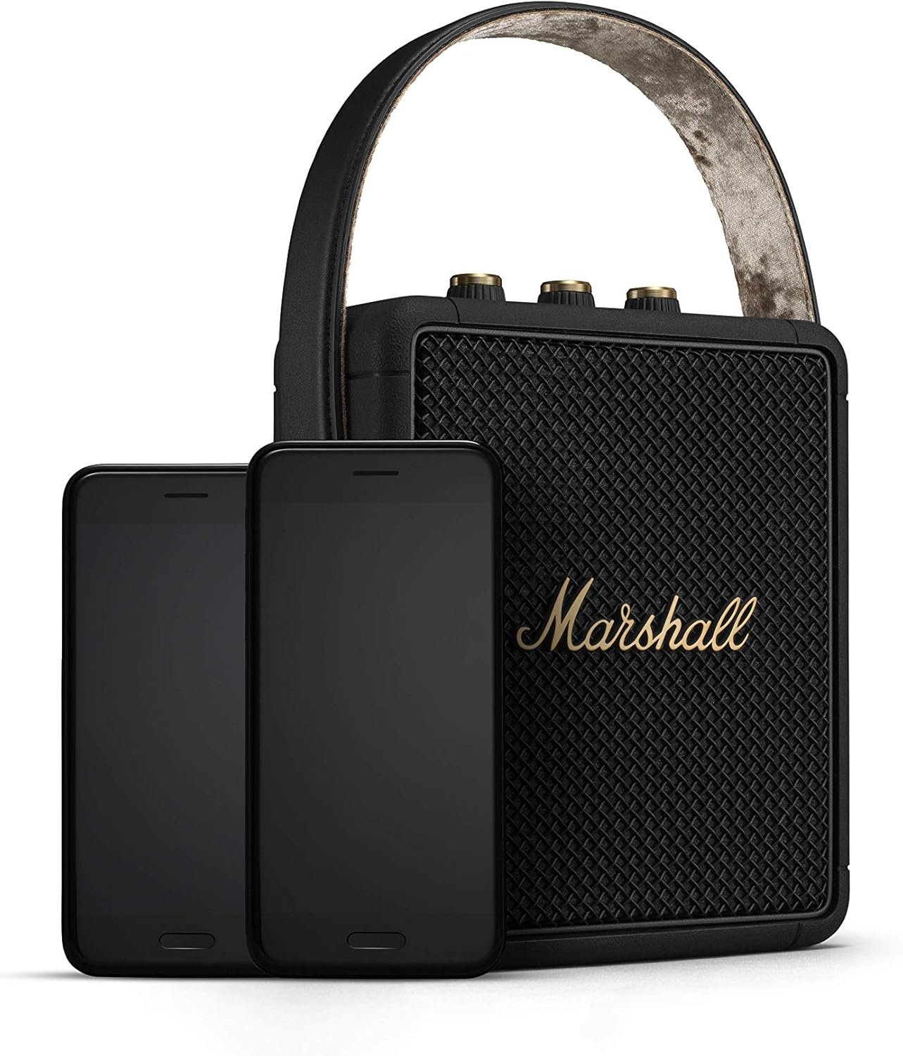 Marshall Stockwell II Portable Bluetooth Speaker, Black and Brass - Image 9