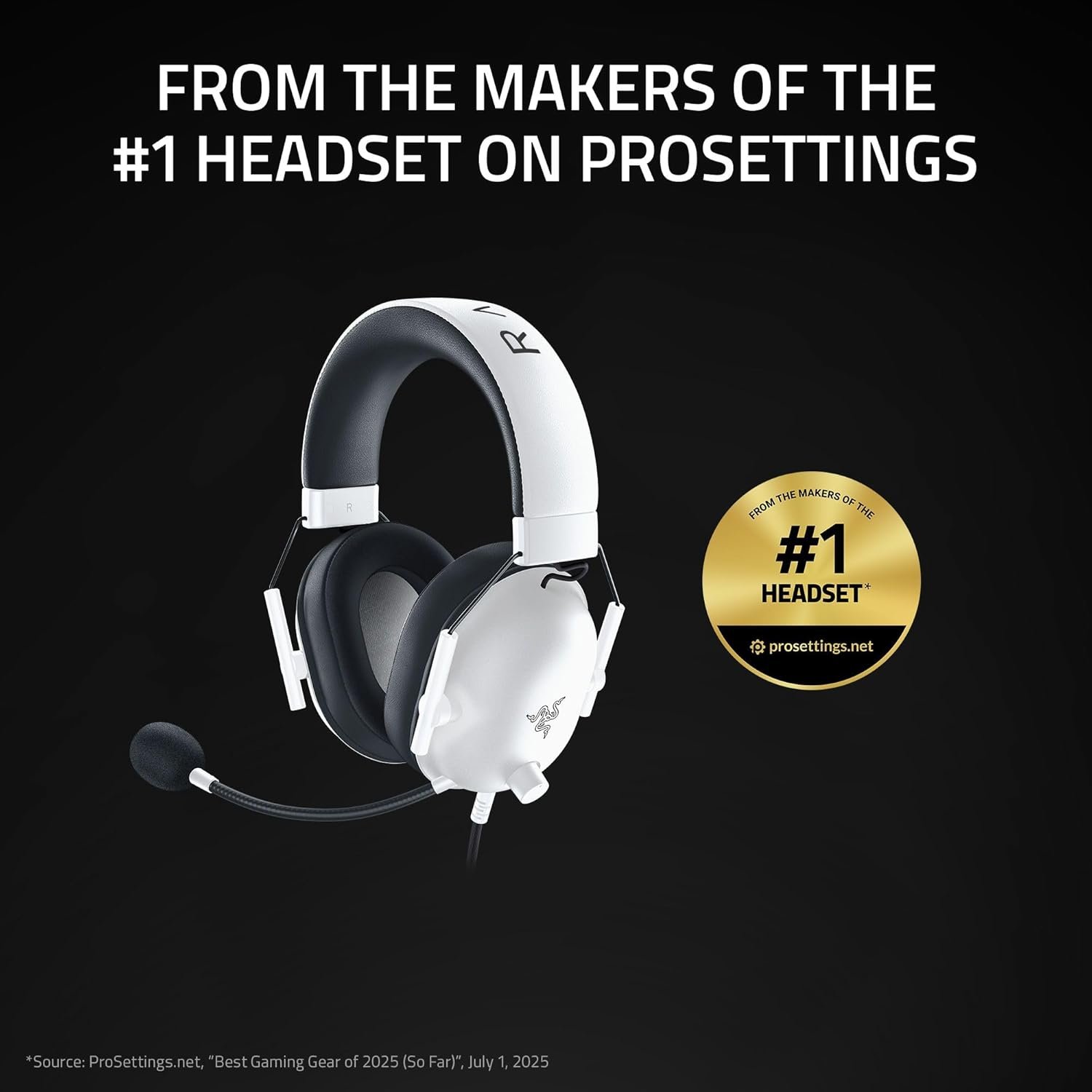 Razer BlackShark V2 X Gaming Headset: 7.1 Surround Sound - 50mm Drivers - Memory Foam Cushion - for PC, Mac, PS4, PS5, Switch - 3.5mm Audio Jack - White - Image 2