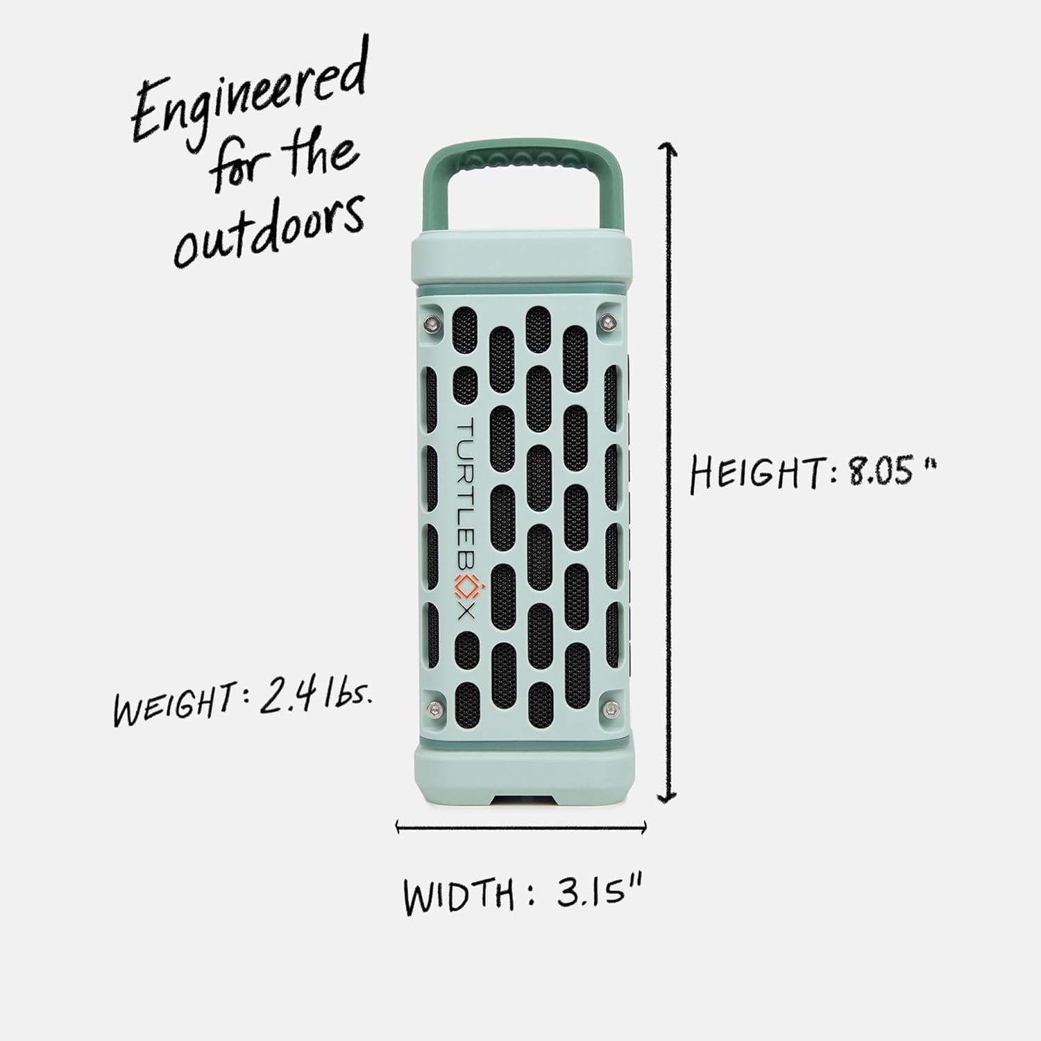 Turtlebox Ranger: Loud! Outdoor Portable Bluetooth 5.4 Speaker | Rugged, Waterproof, Ultra-Portable | Plays to 105db, Deep Bass, Shockproof, Unlimited Pairing for Full Stereo Experience, River Rock - Image 2