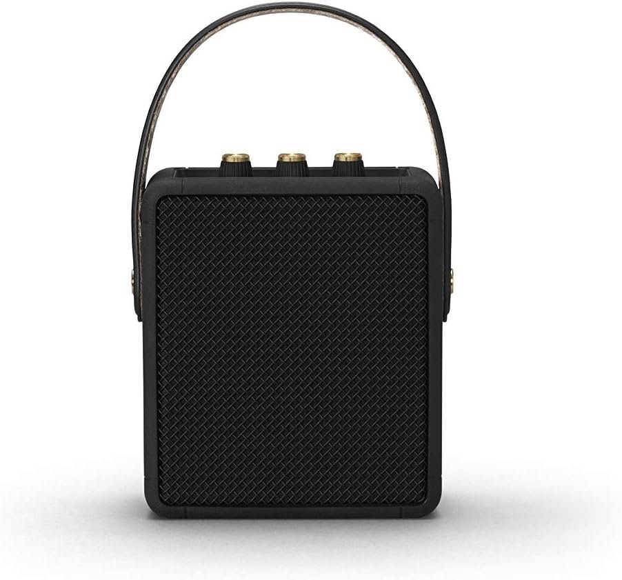 Marshall Stockwell II Portable Bluetooth Speaker, Black and Brass - Image 6