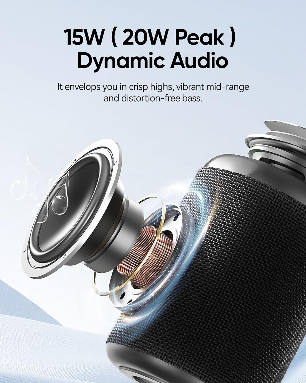 Portable Bluetooth Speaker Beach Essentials: Powerful Crystal Clear Sound/Dynamic Light/IPX5 Waterproof/All Day Playtime/Wireless BT 5.3/TWS Paring, Mom Gifts, Outdoor|Travel|Camping|Pool Accessories - Image 2