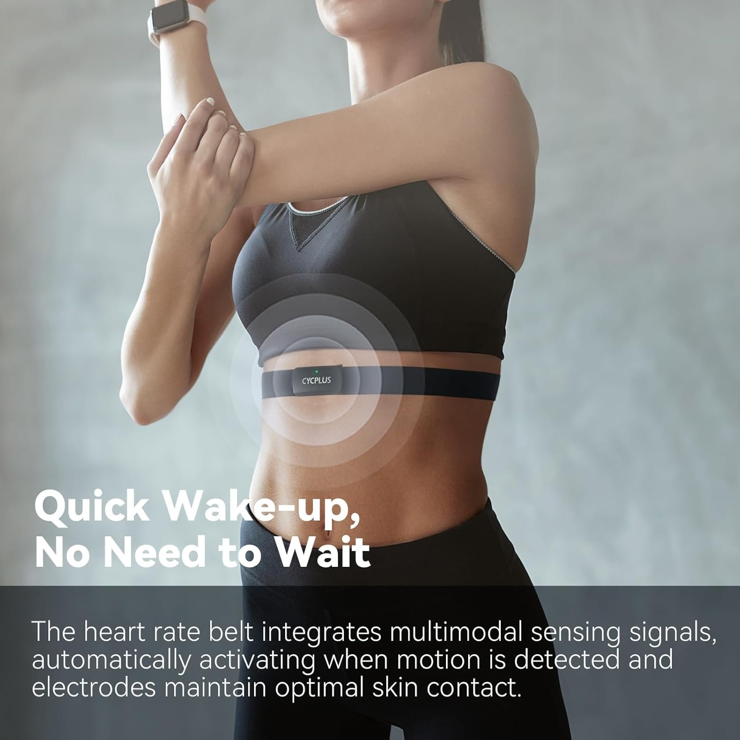 CYCPLUS Heart Rate Monitor Chest Strap H2Pro, Bluetooth ANT+ Heart Rate Monitor Chest Sensor with 500h Battery, IPX7 Waterproof and Dustproof, HRM Works with Strava/CYCPLUS App - Image 6