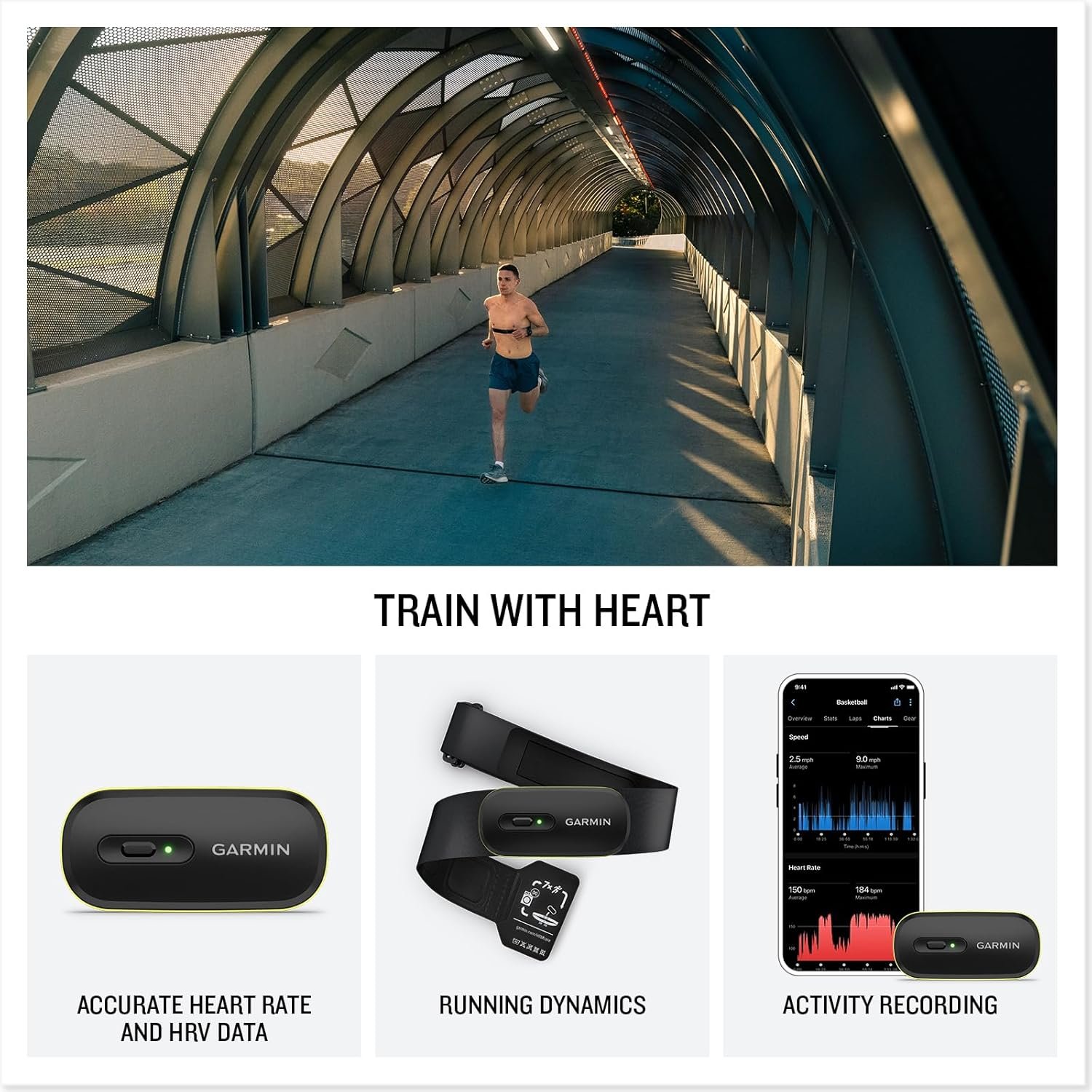 Garmin HRM 600 Chest Strap Heart Rate Monitor, M-XL Bundle with USB3.0 to Type-c Female Adapter Space Gray + More - Image 3