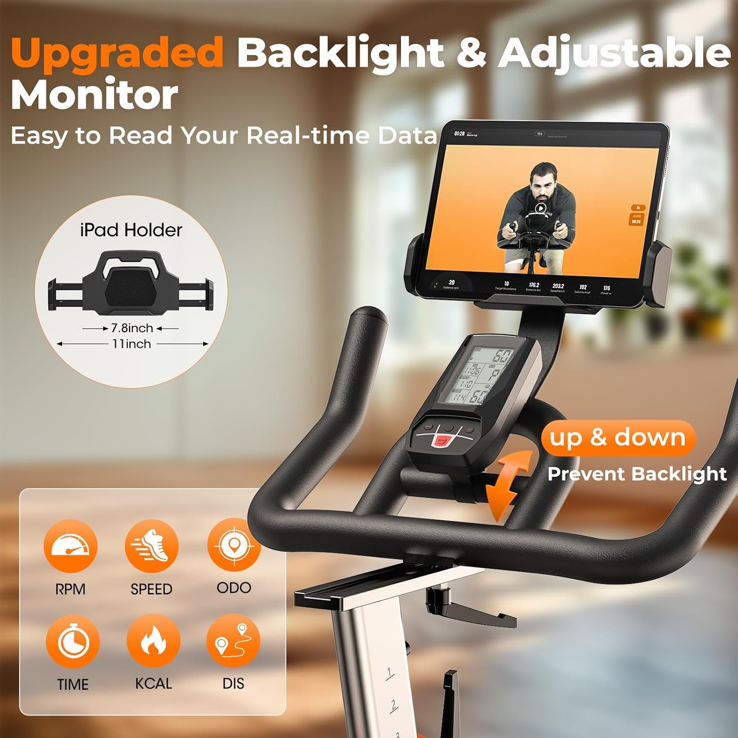YOSUDA PRO Magnetic Exercise Bike 350 lbs Weight Capacity - Indoor Cycling Bike Stationary with Comfortable Seat Cushion, Silent Belt Drive - Image 6