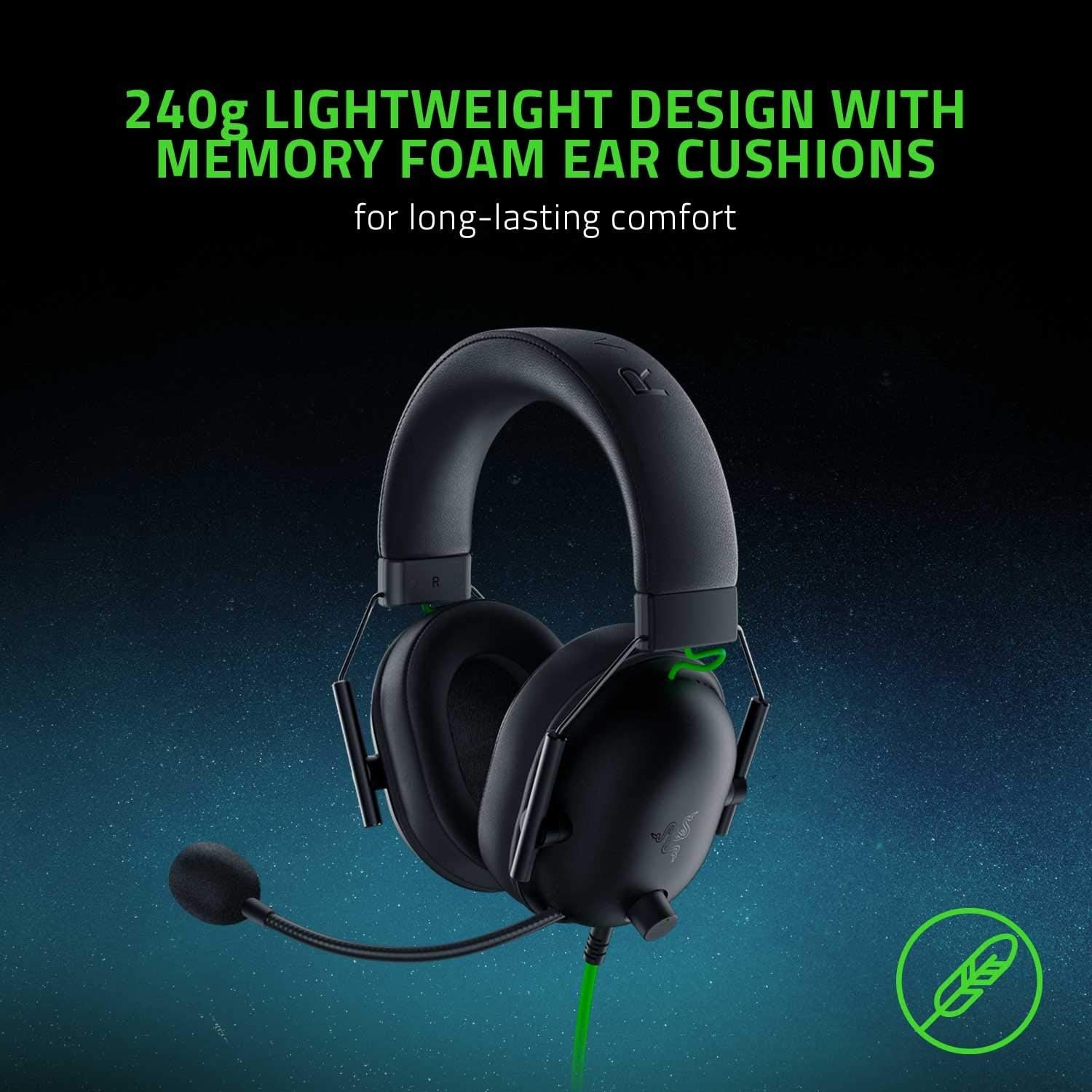 Razer BlackShark V2 X Gaming Headset: 7.1 Surround Sound - 50mm Drivers - Memory Foam Cushion - For PC, PS4, PS5, Switch - 3.5mm Audio Jack - Black - Image 6