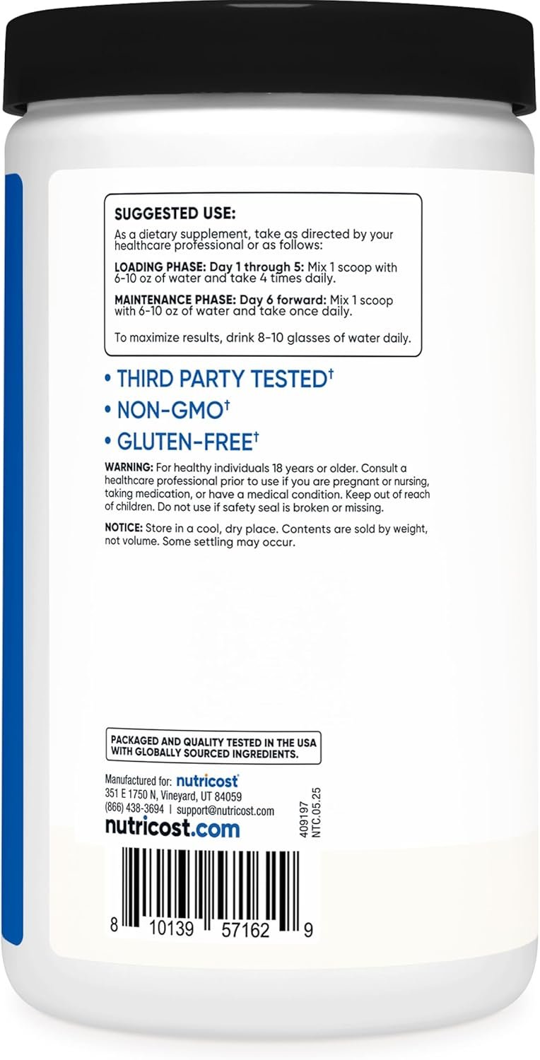 Nutricost Creatine Monohydrate Micronized Powder 500G, 5000mg Per Serv (5g) - 100 Servings, 17.9 Oz - Image 4